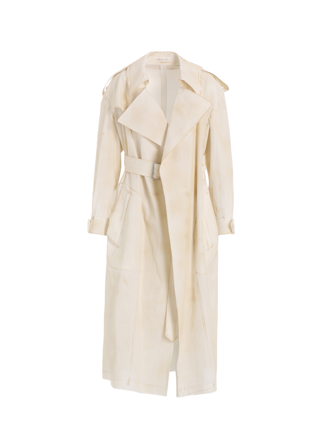 COTTON LINEN DUMP ROOLER PRINTING TRENCH COAT