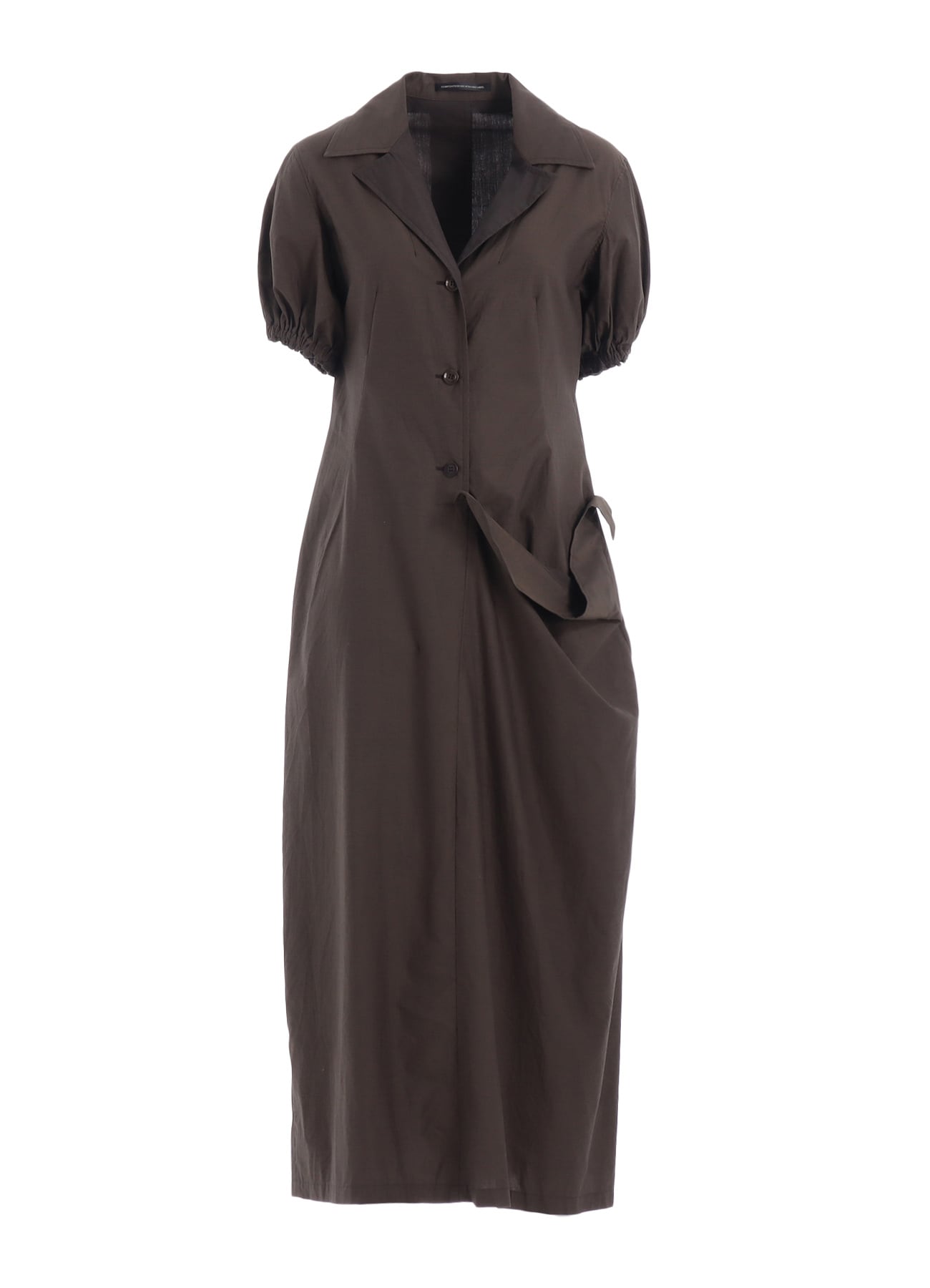 COTTON TYPEWRITER LEFT SIDE GATHERED DRESS
