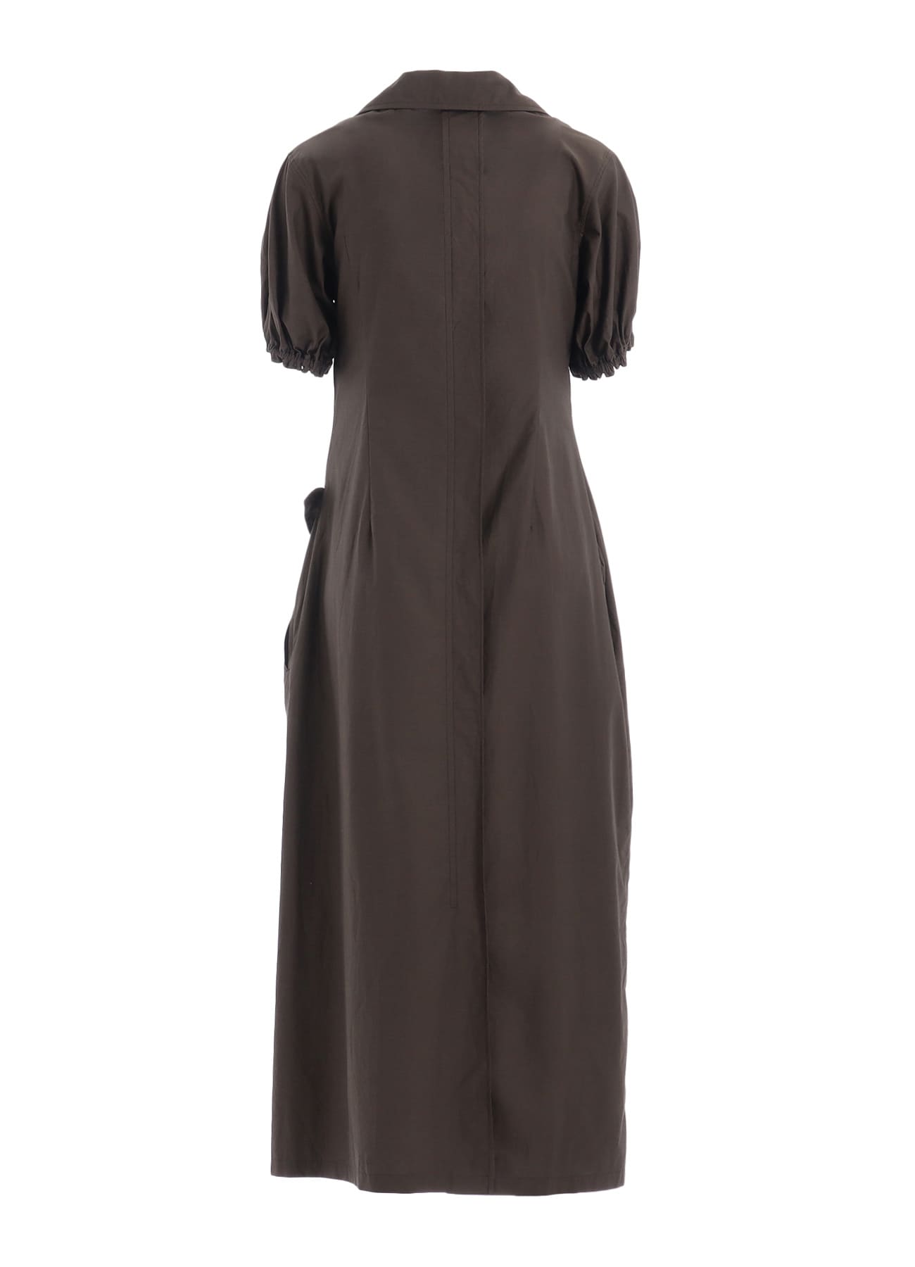 COTTON TYPEWRITER LEFT SIDE GATHERED DRESS