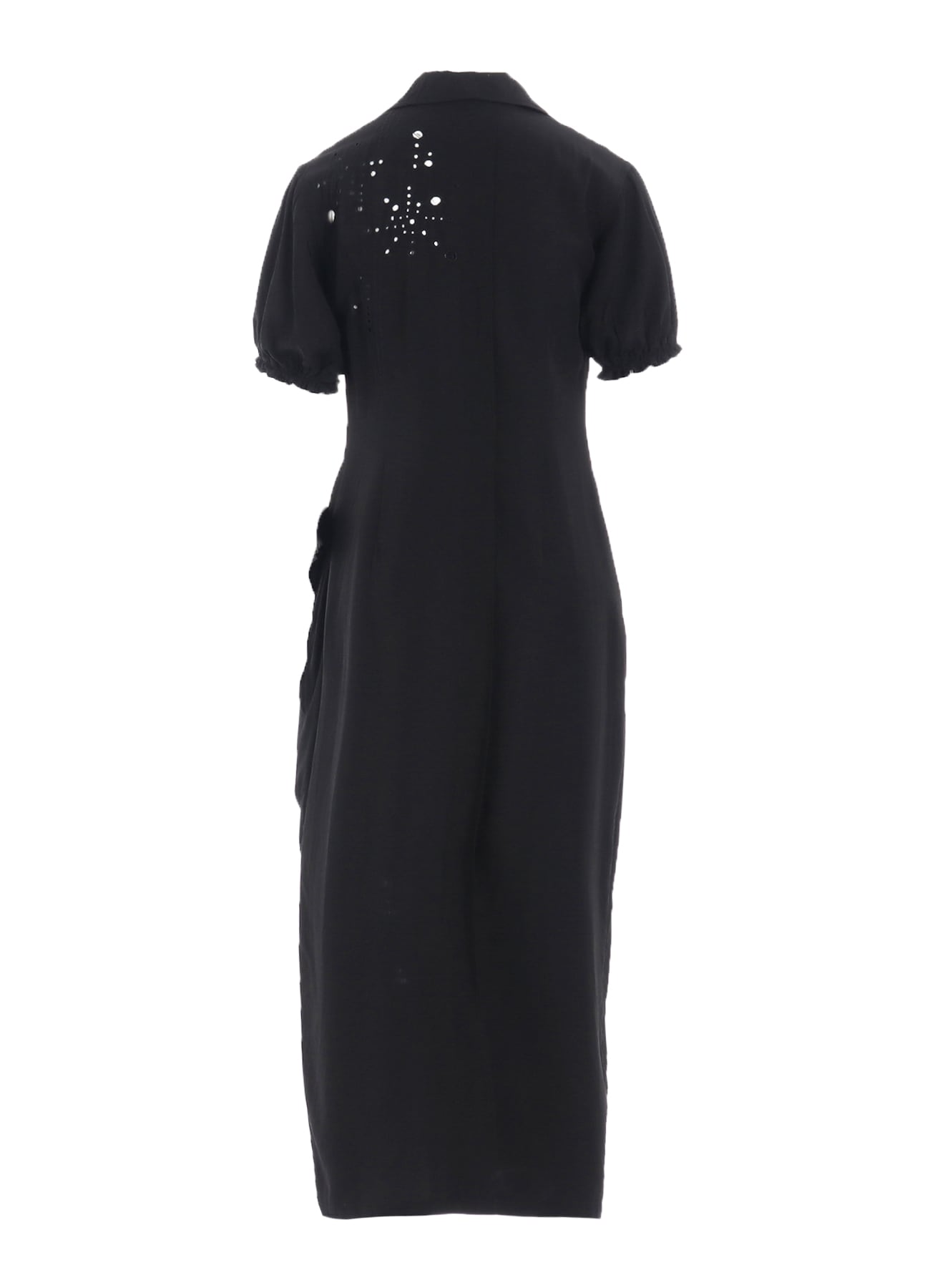 CUPRO/DUNGAREE BALLER LACE LEFT SIDE GATHERED DRESS
