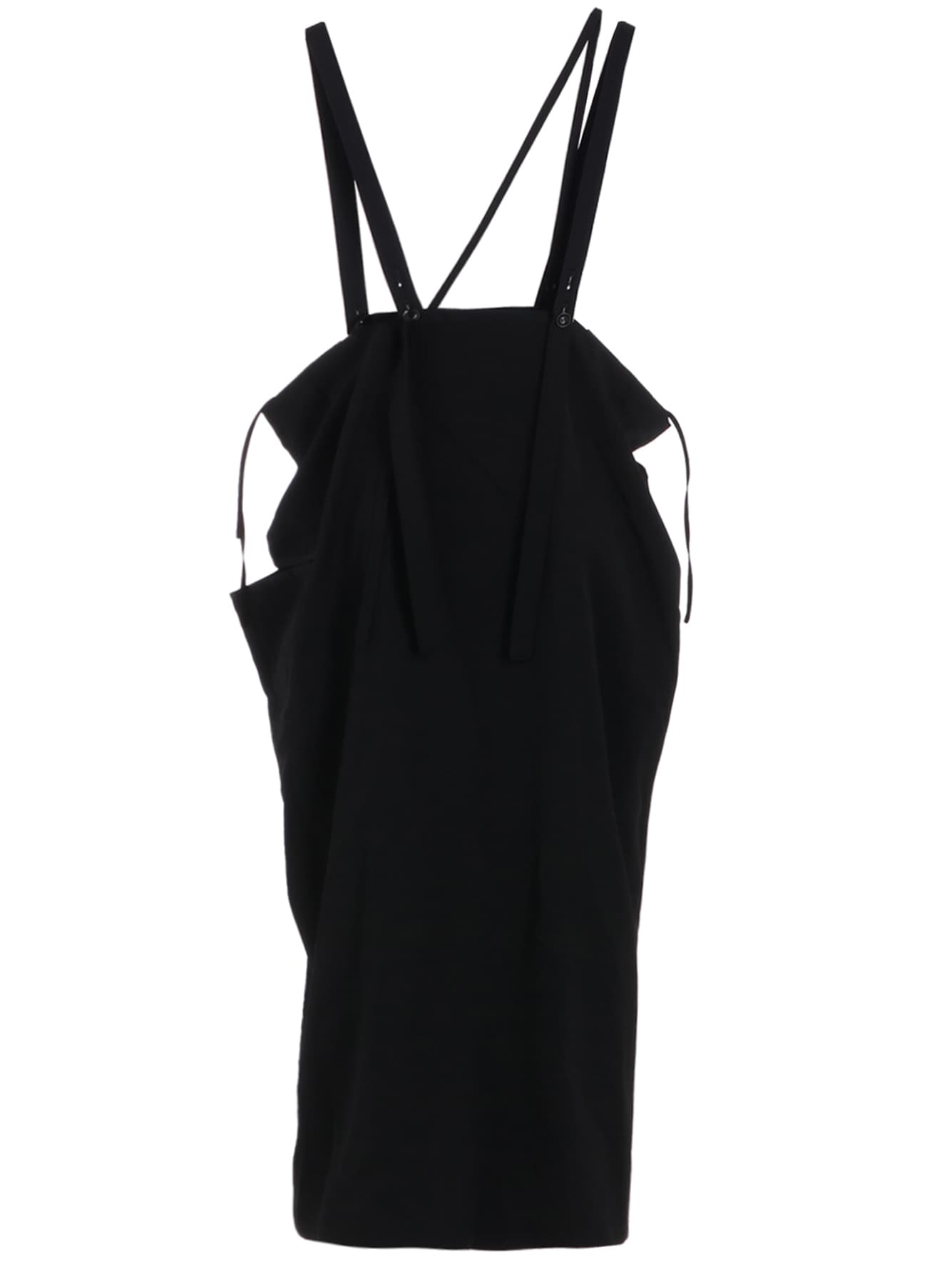 WOOL GABARDINE SHOULDER STRAP DRESS