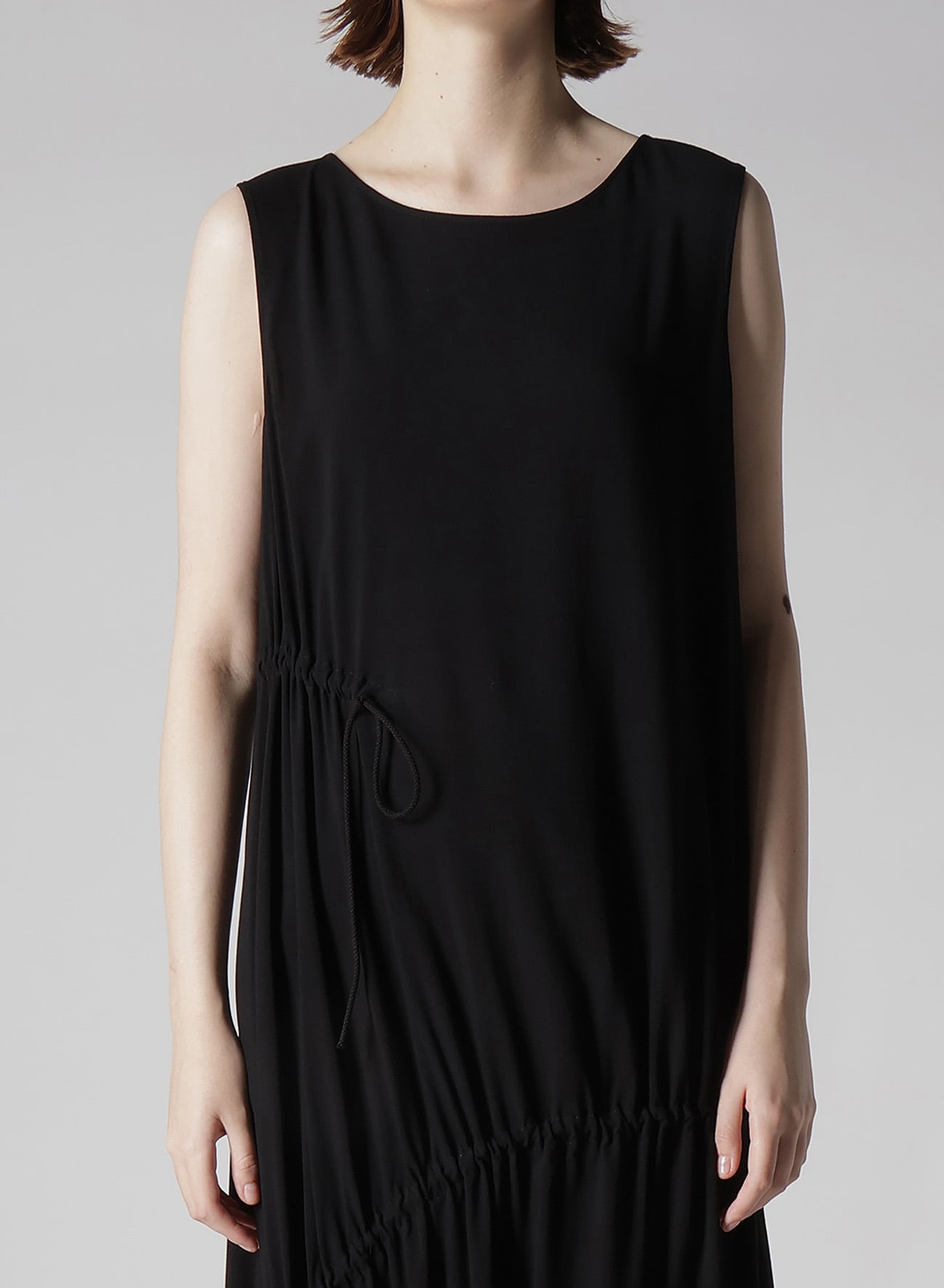 RAYON/CAMBRIC SHIRRING DRESS