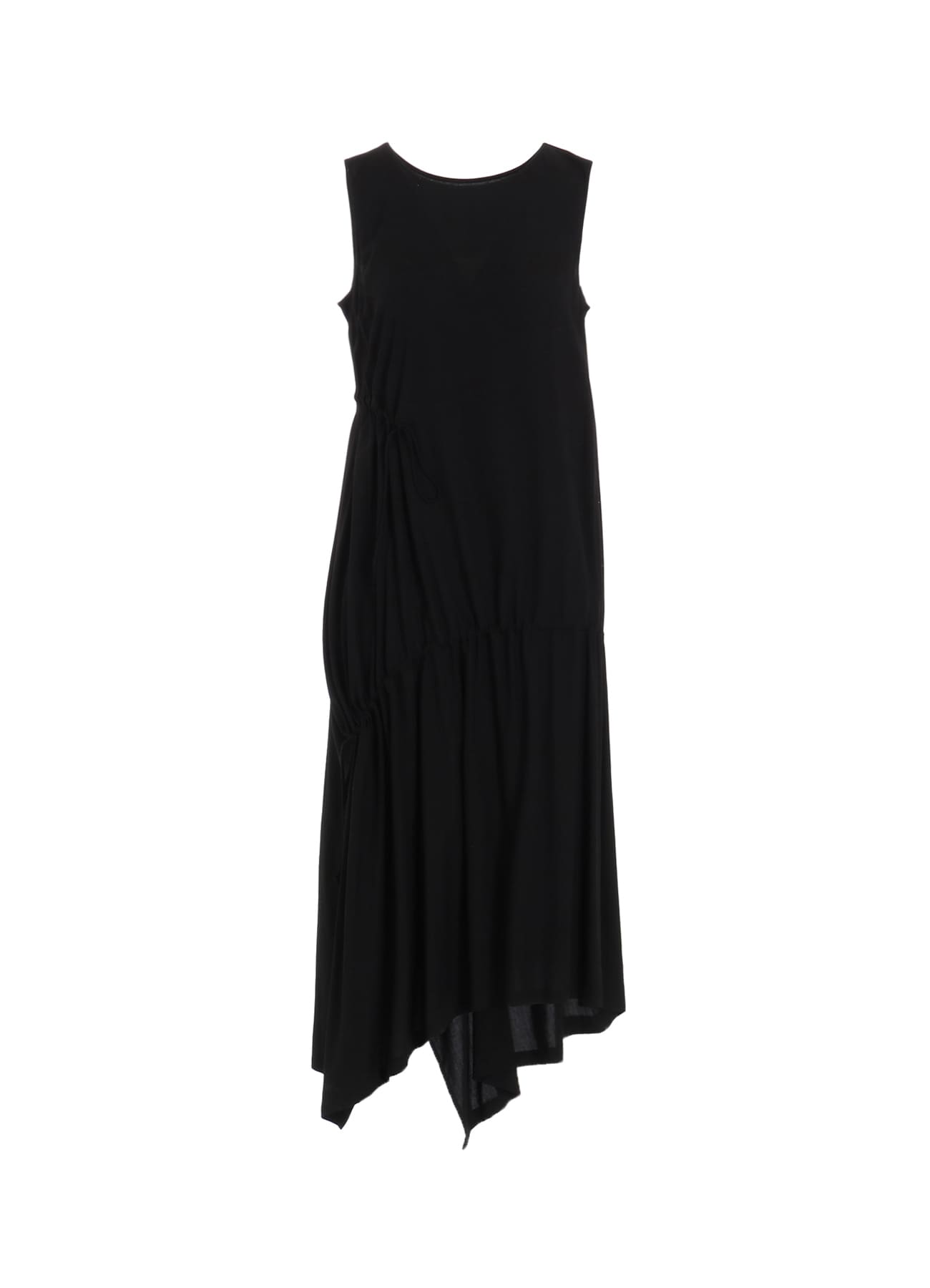 RAYON/CAMBRIC SHIRRING DRESS