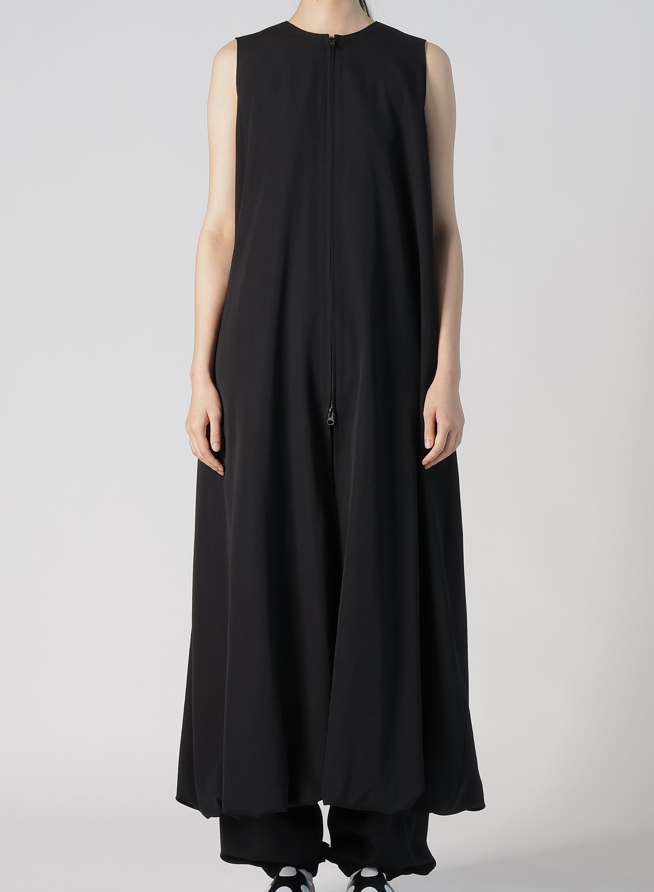 WOOL GABARDINE BALLOON DRESS