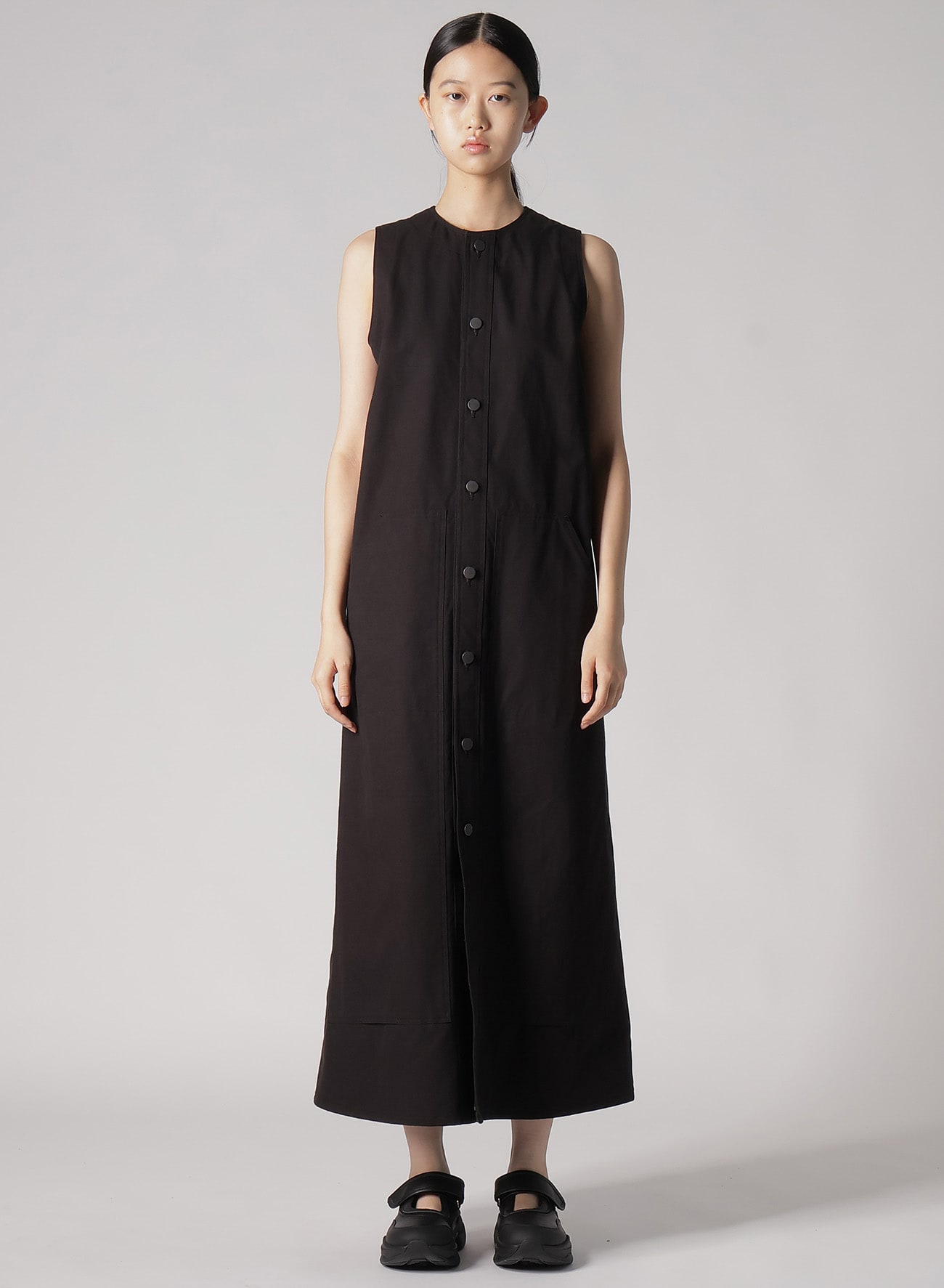 【2/5 12:00 Release】SLUB DUCK FRONT OPEN DRESS