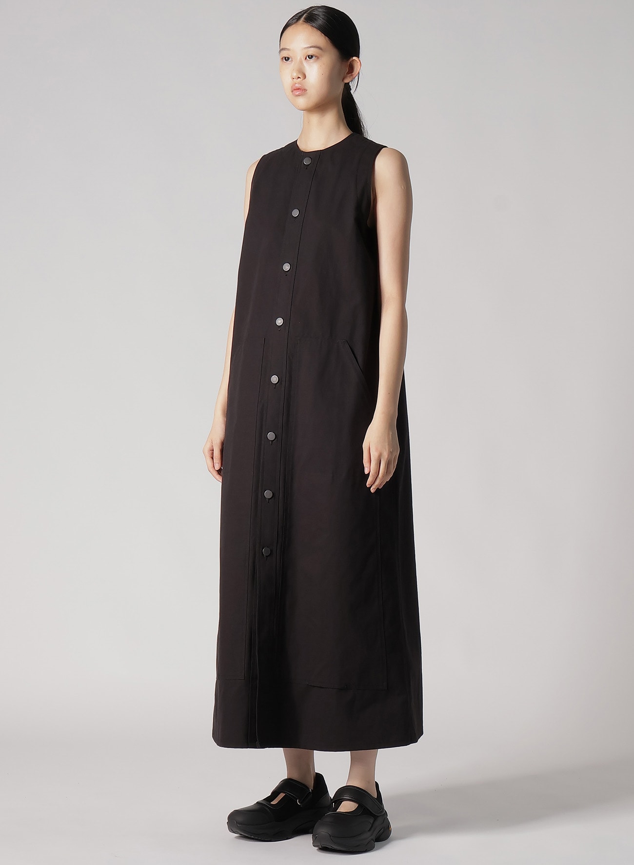 【2/5 12:00 Release】SLUB DUCK FRONT OPEN DRESS