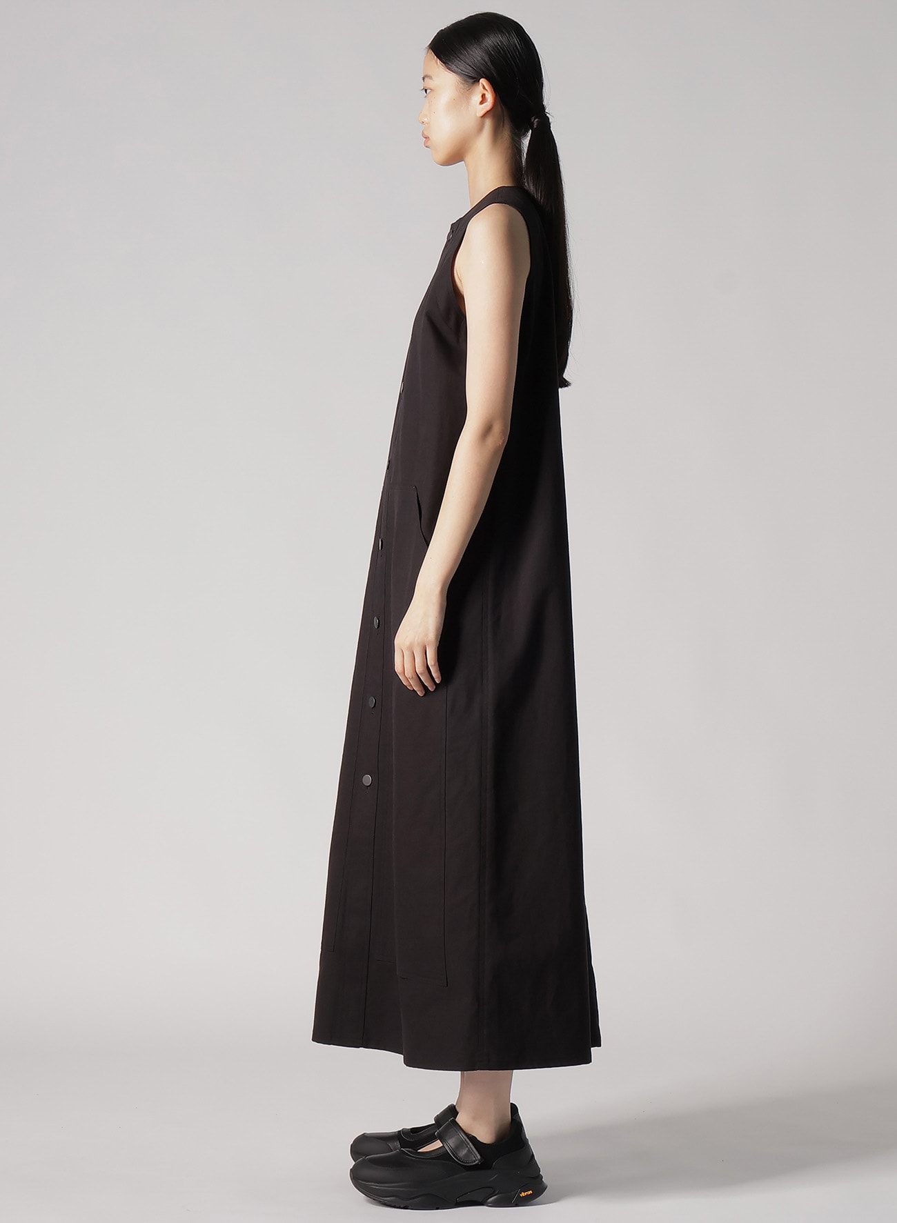 【2/5 12:00 Release】SLUB DUCK FRONT OPEN DRESS