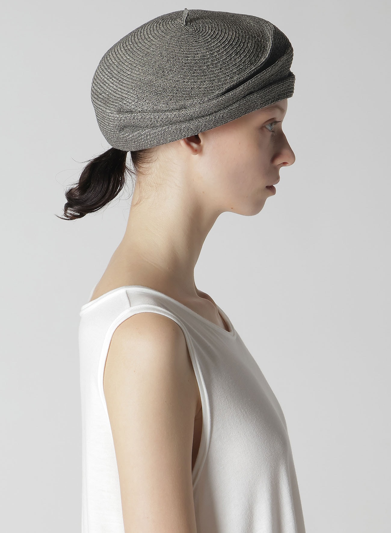 PAPER BRAID TUCKED BERET