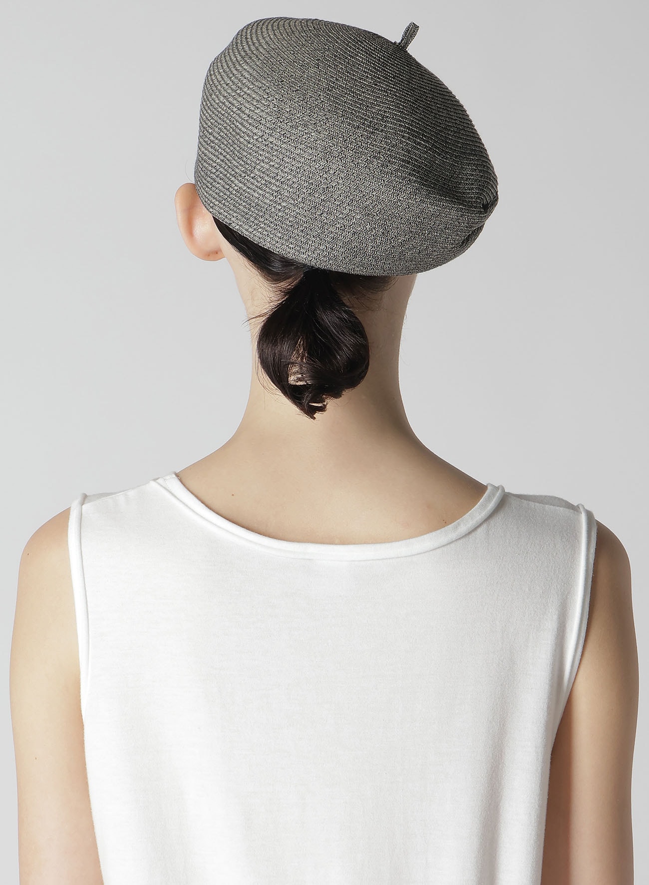 PAPER BRAID TUCKED BERET