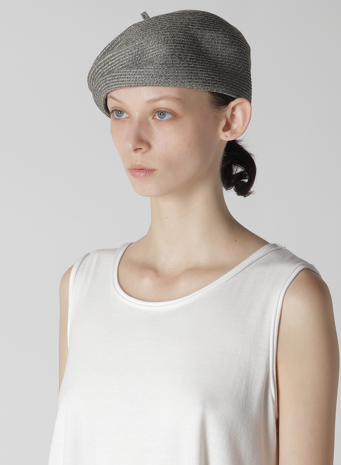 PAPER BRAID TUCKED BERET