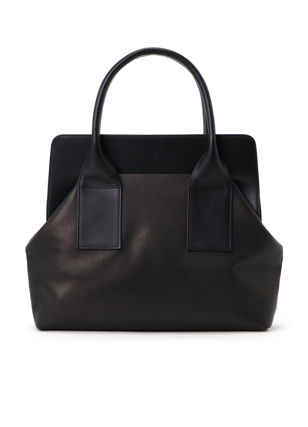 SMOOTH LEATHER COMBINATION CLASP BAG (L)