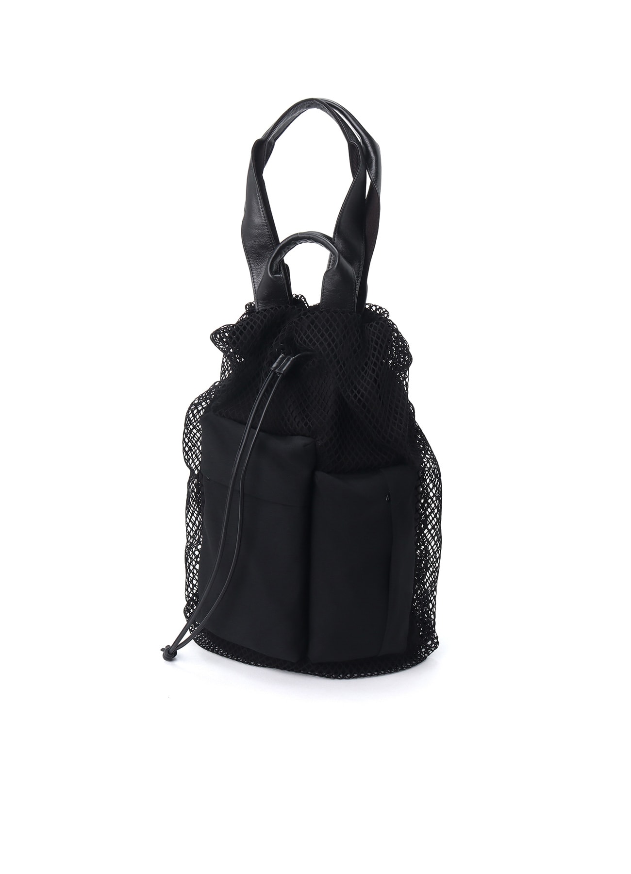 【4/18 12:00 Release】DIAMOND NET/LEATHER COMBINATION BIG POUCH