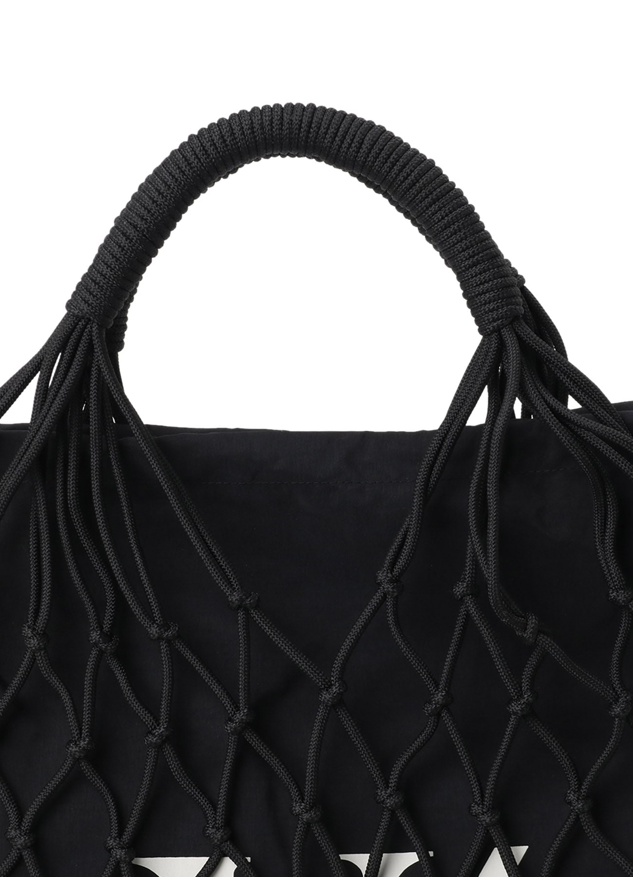 POLYESTER CORD LOGO KNIT BAG