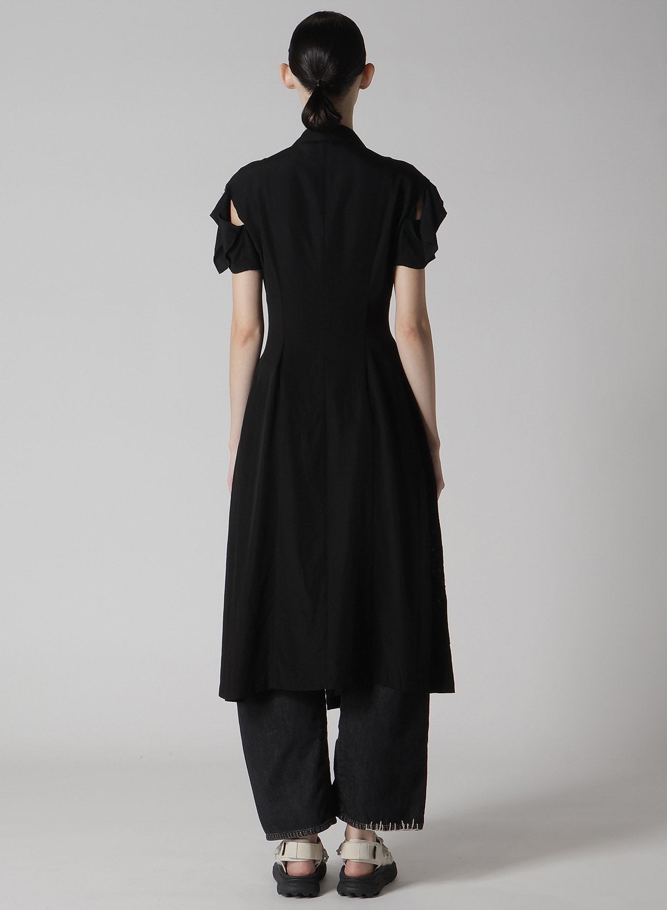 CUPRO/DUNGAREE BALLER LACE SQUARE CLOTH SLEEVE JACKET