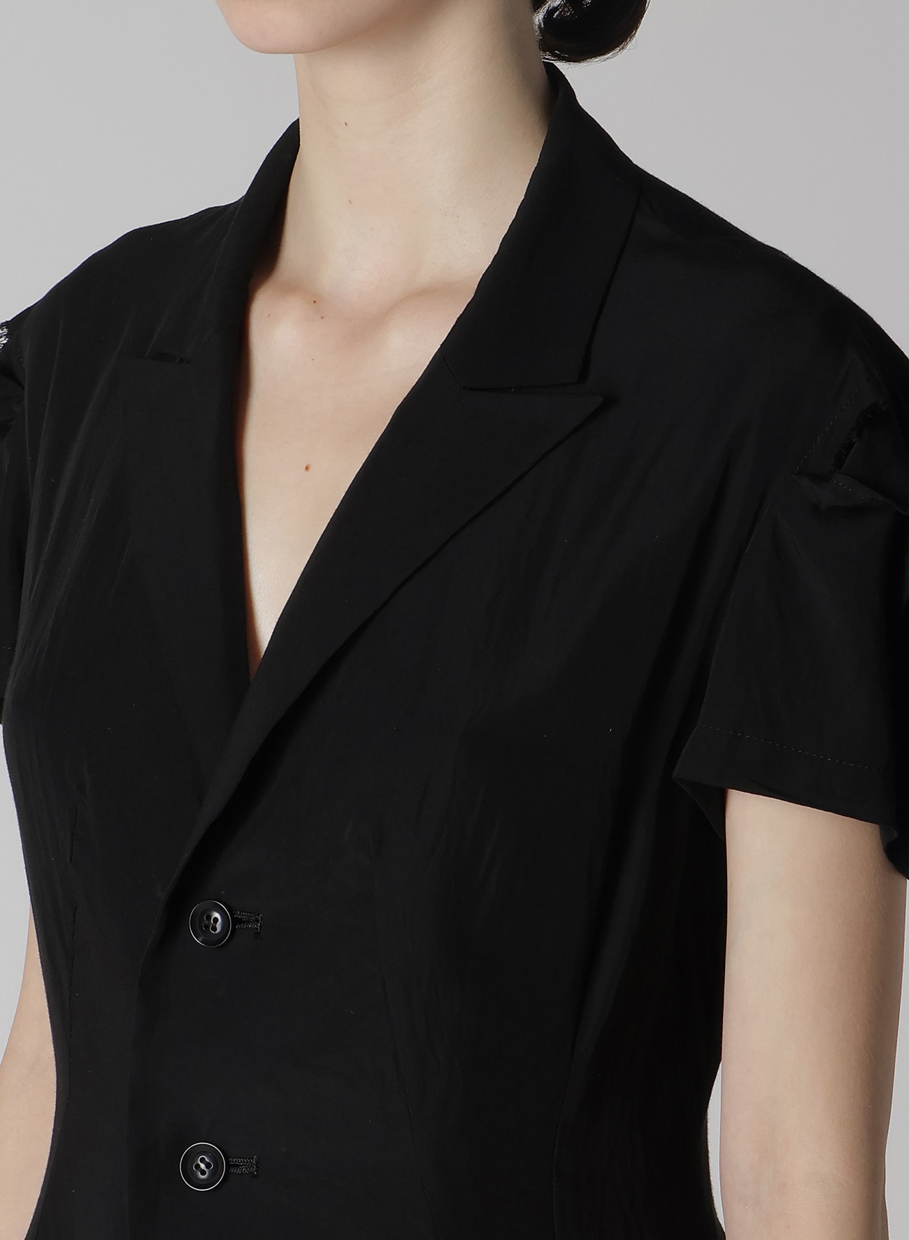 CUPRO/DUNGAREE BALLER LACE SQUARE CLOTH SLEEVE JACKET