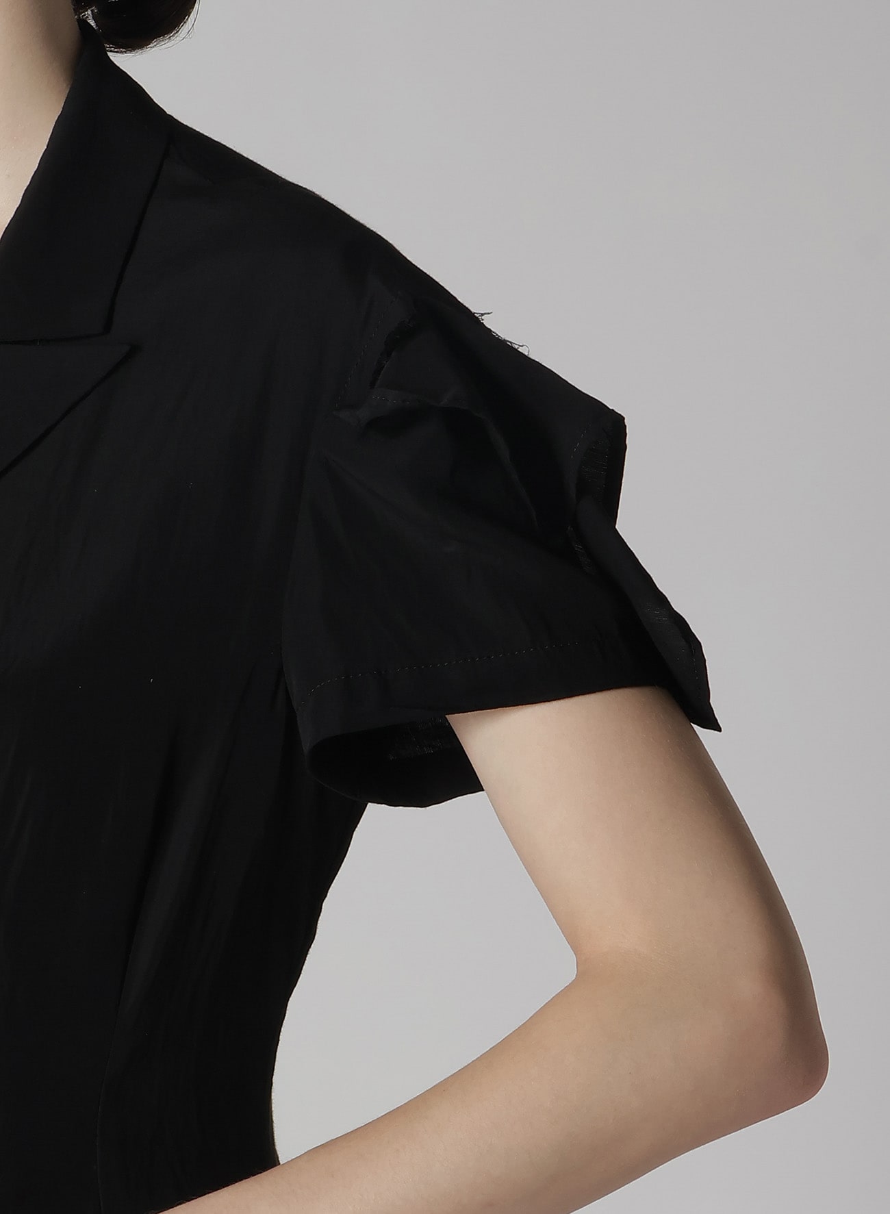 CUPRO/DUNGAREE BALLER LACE SQUARE CLOTH SLEEVE JACKET