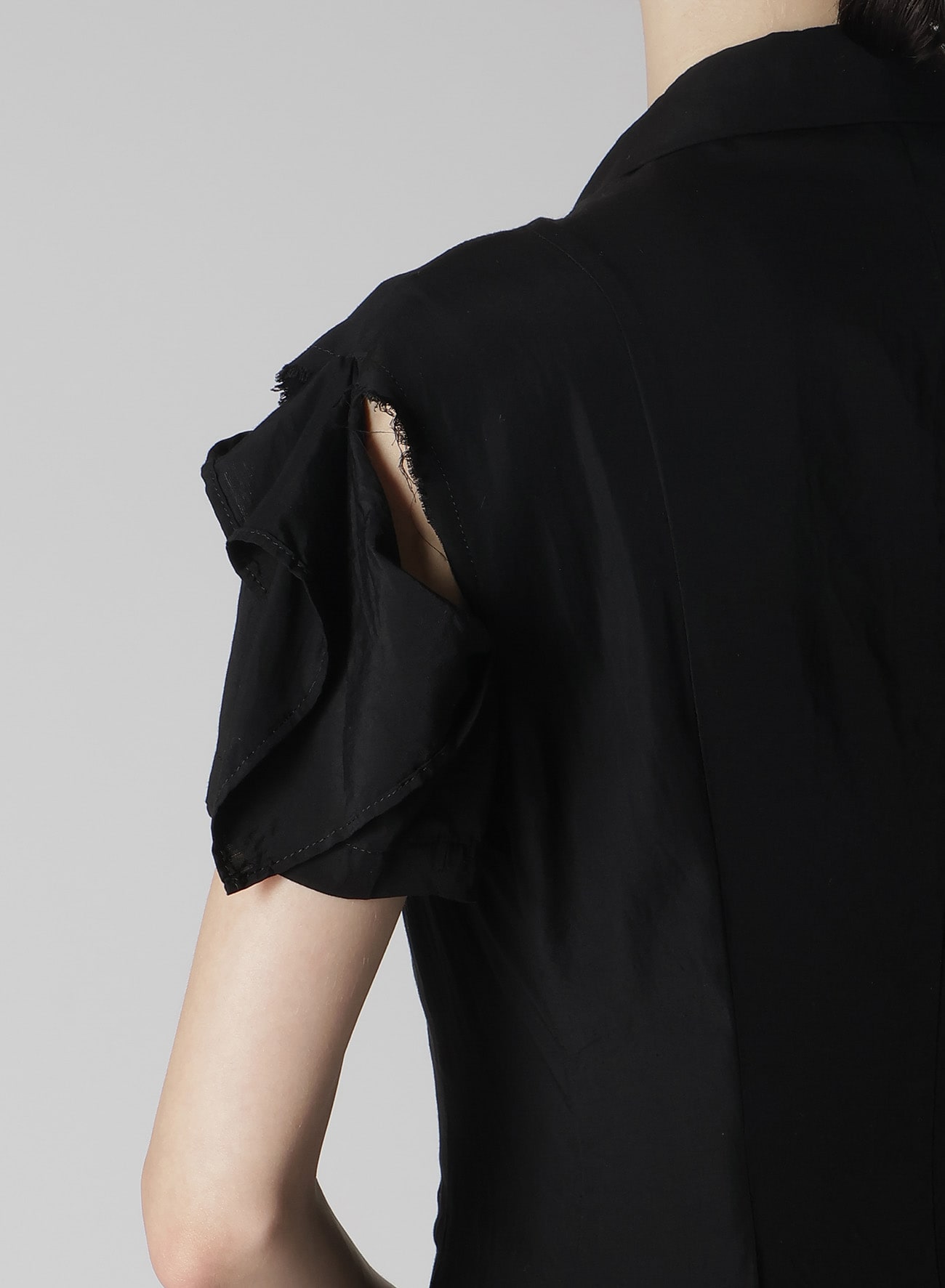 CUPRO/DUNGAREE BALLER LACE SQUARE CLOTH SLEEVE JACKET