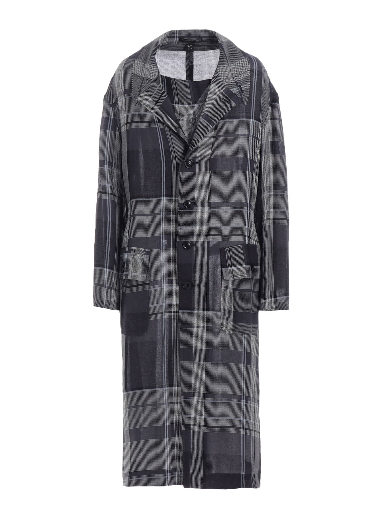 GAUZE PLAID BIG JACKET