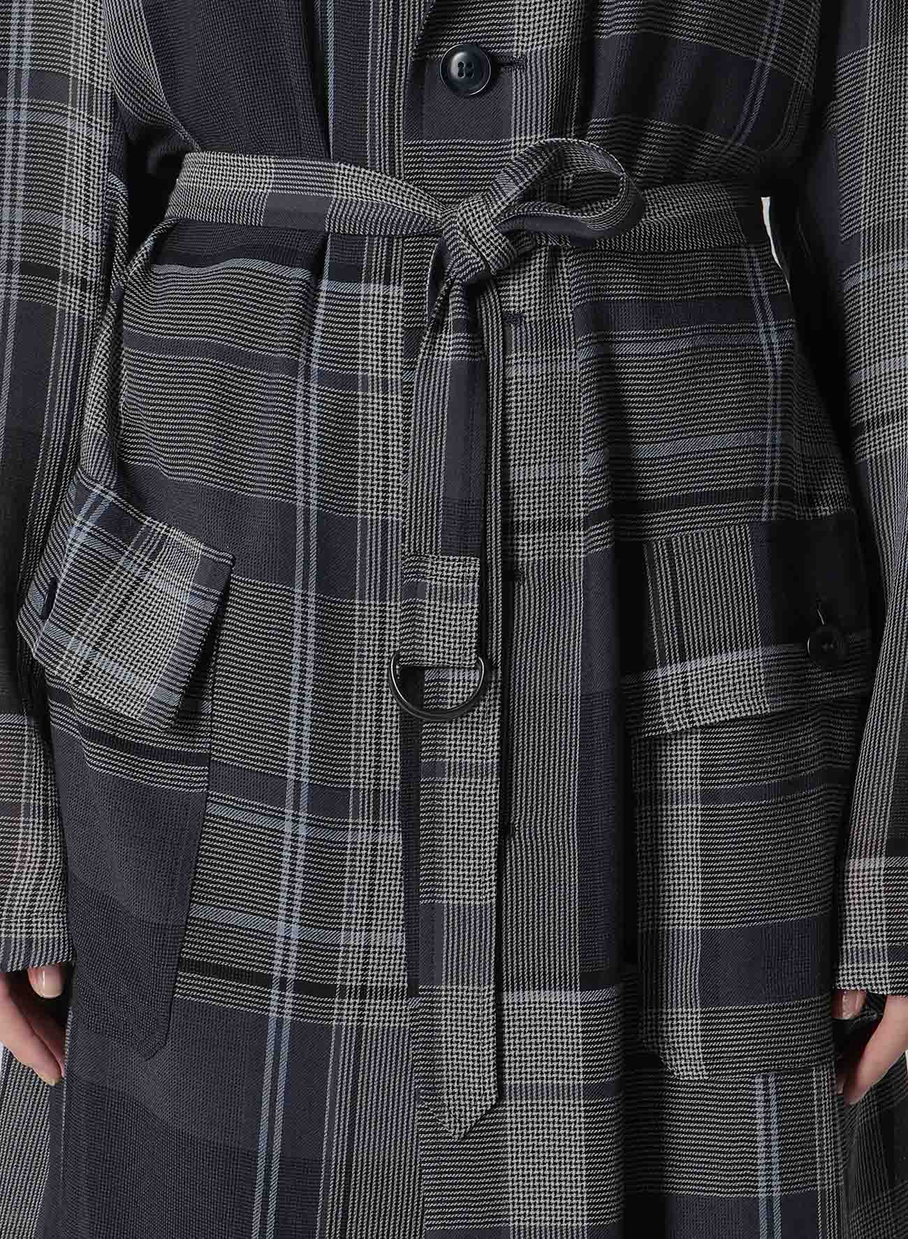 GAUZE PLAID BIG JACKET