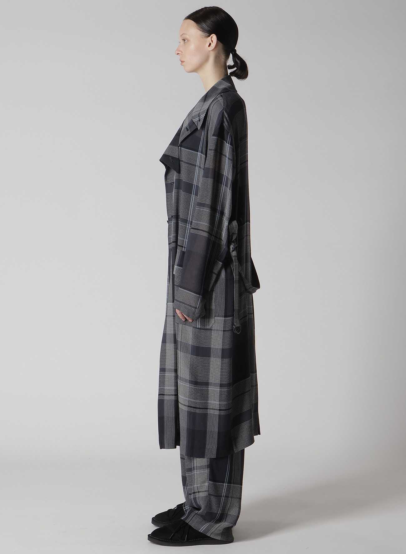 GAUZE PLAID BIG JACKET