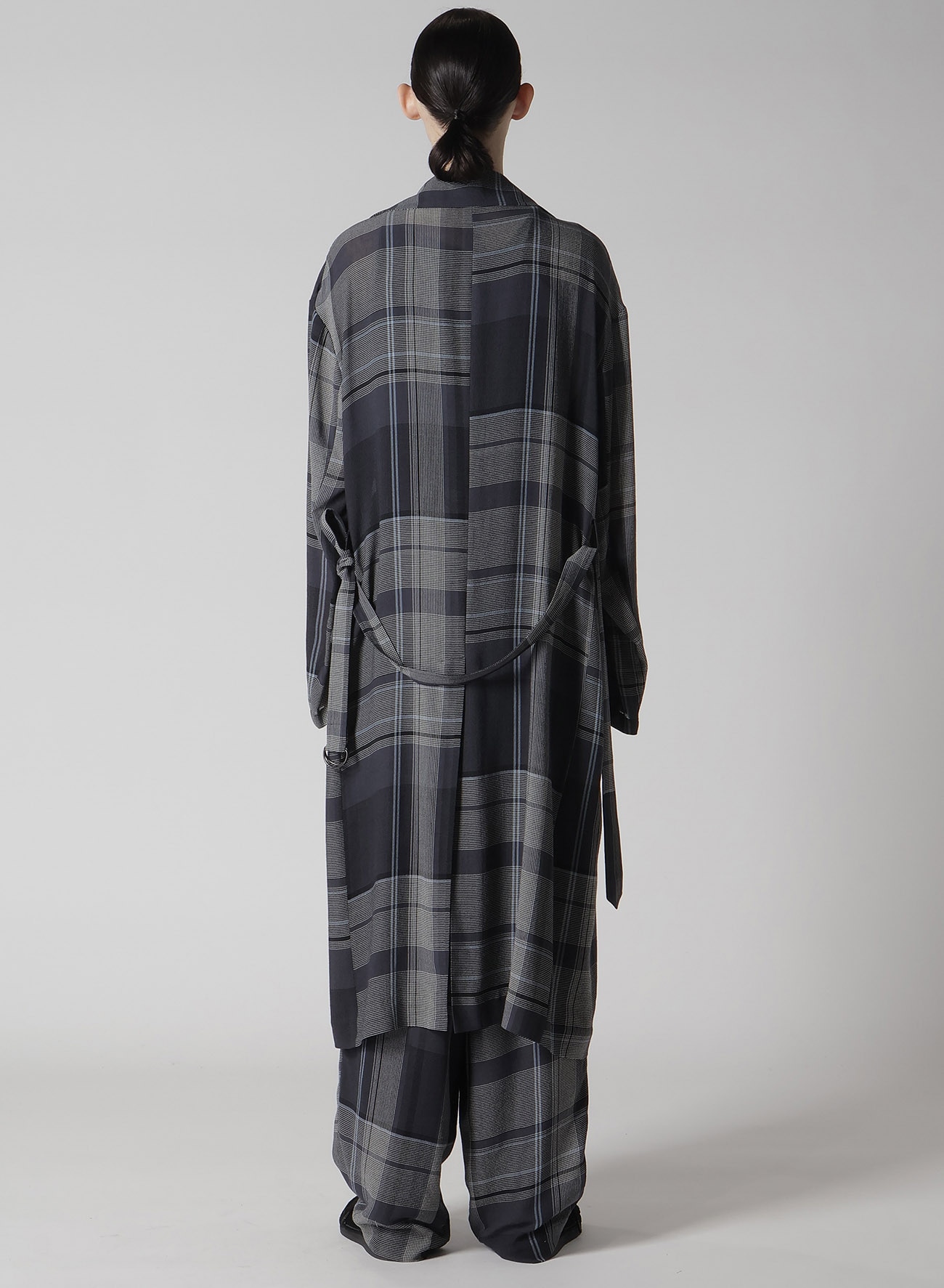 GAUZE PLAID BIG JACKET
