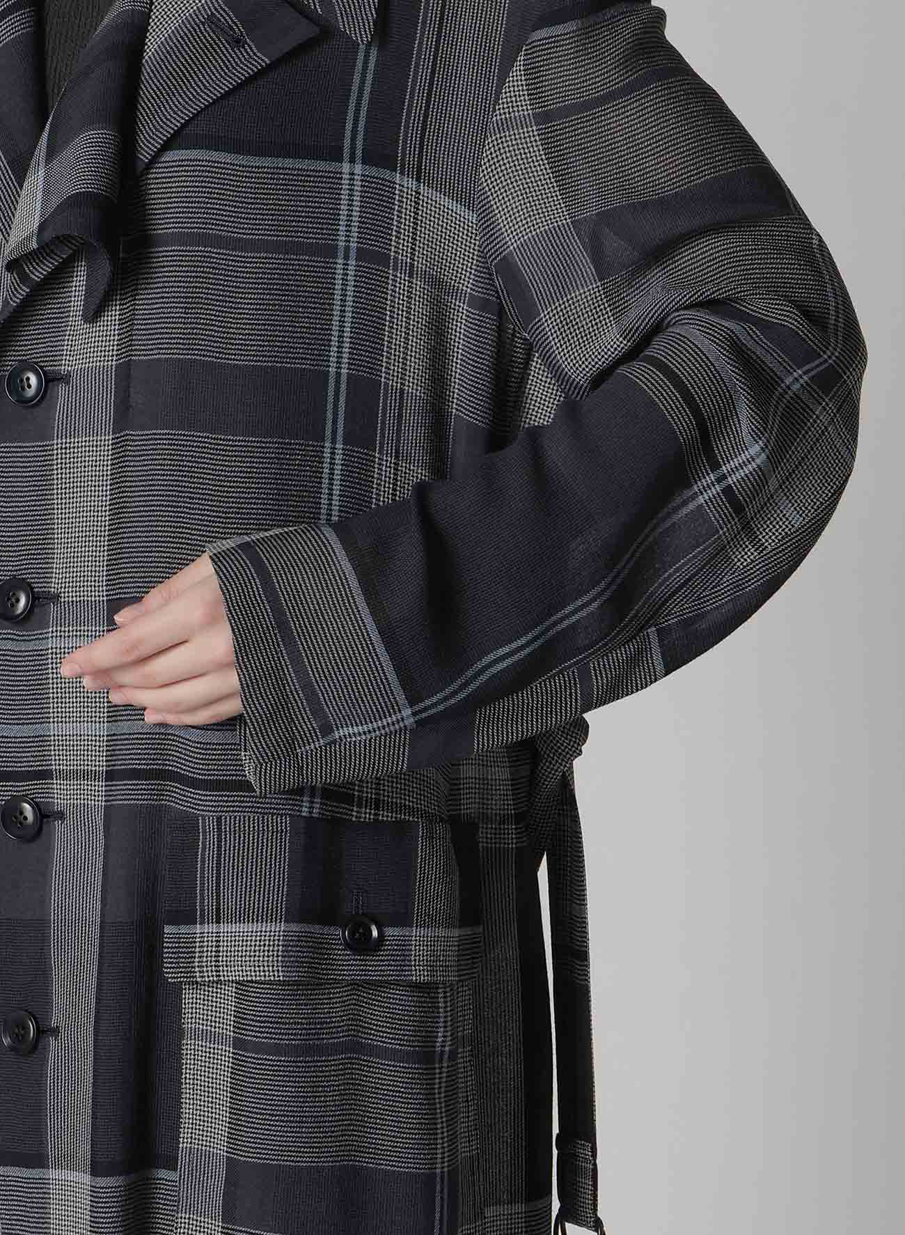 GAUZE PLAID BIG JACKET