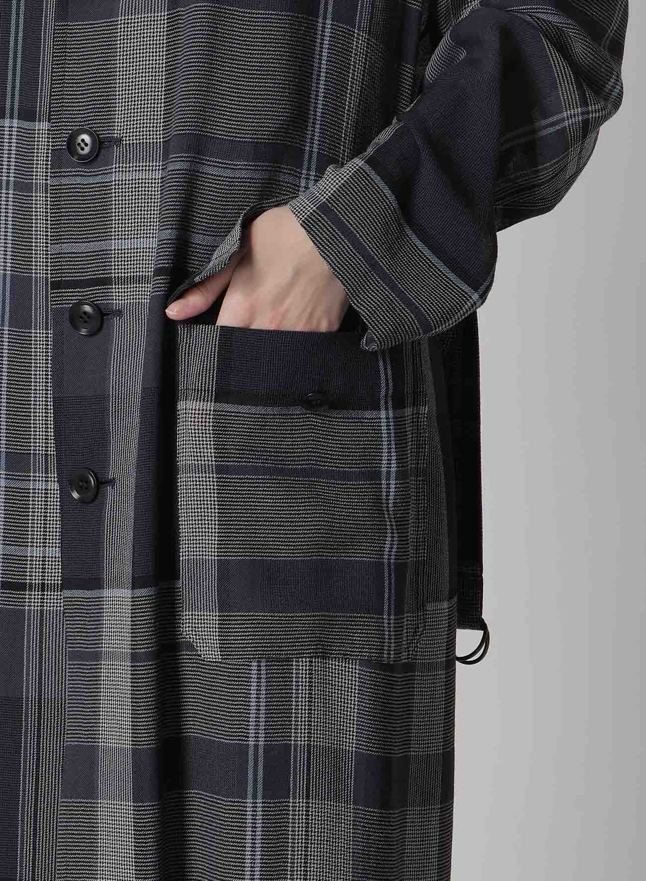 GAUZE PLAID BIG JACKET