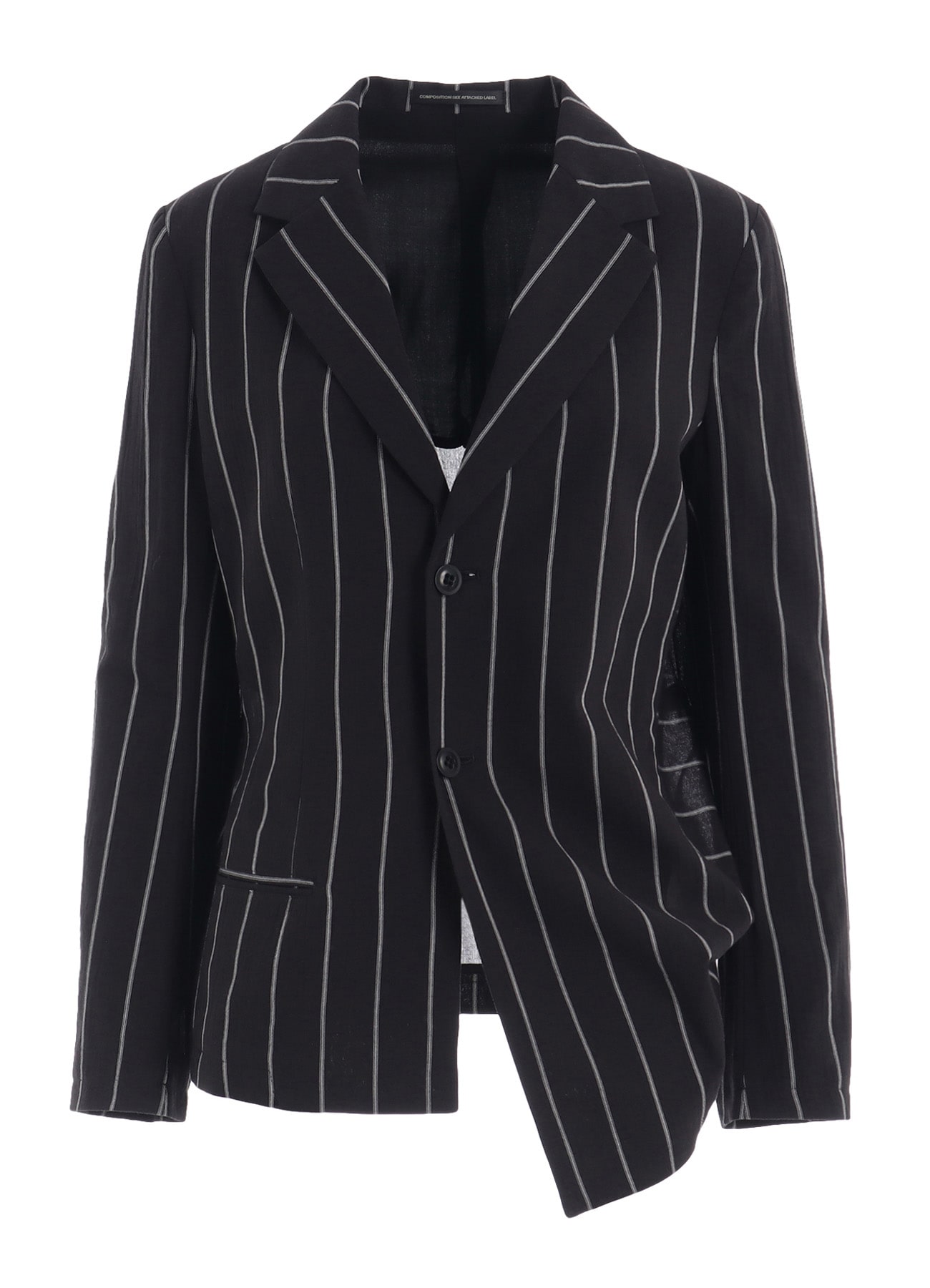 WASHER STRIPE LEFT SIDE DROPPED JACKET