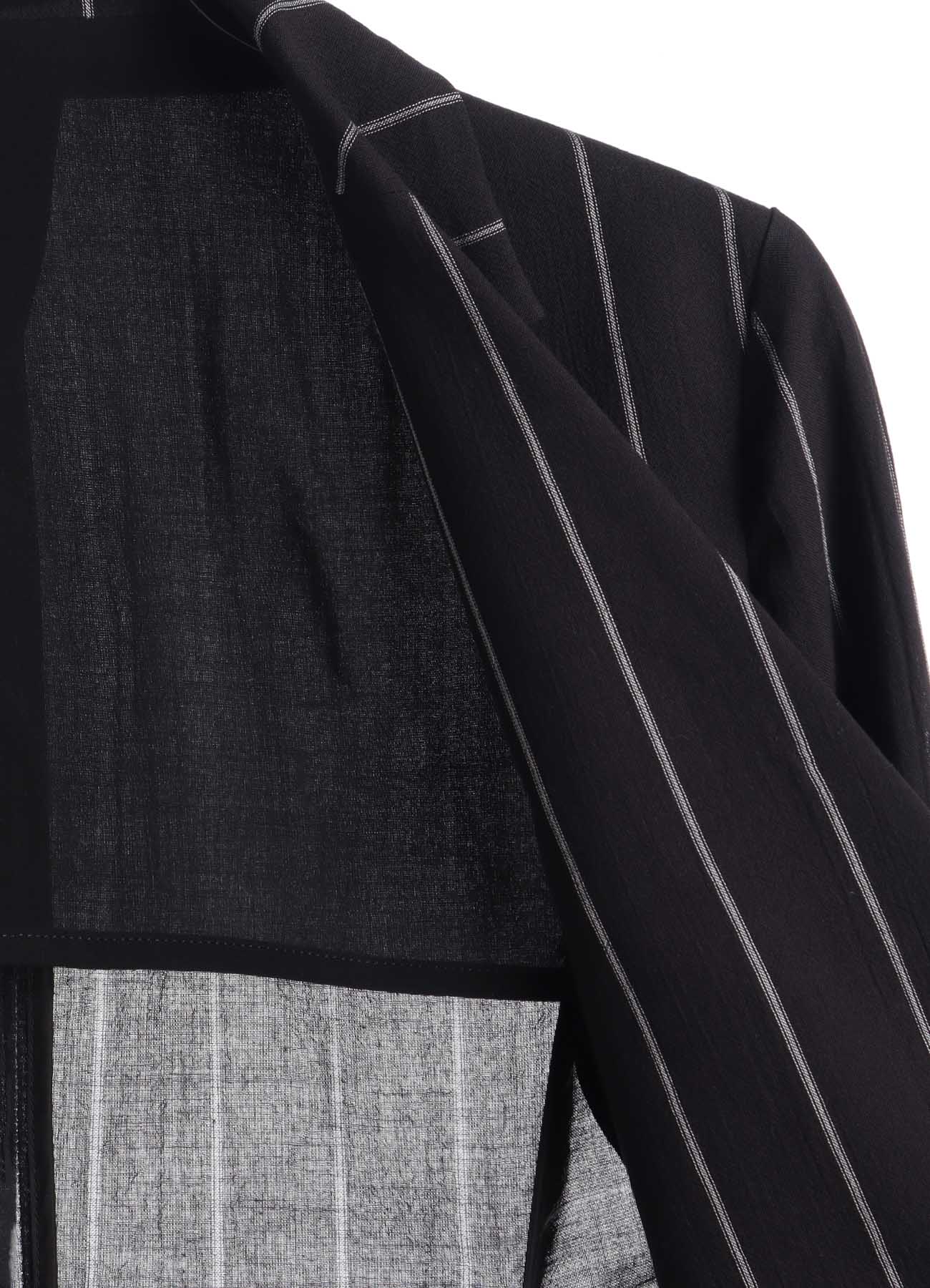 WASHER STRIPE LEFT SIDE DROPPED JACKET