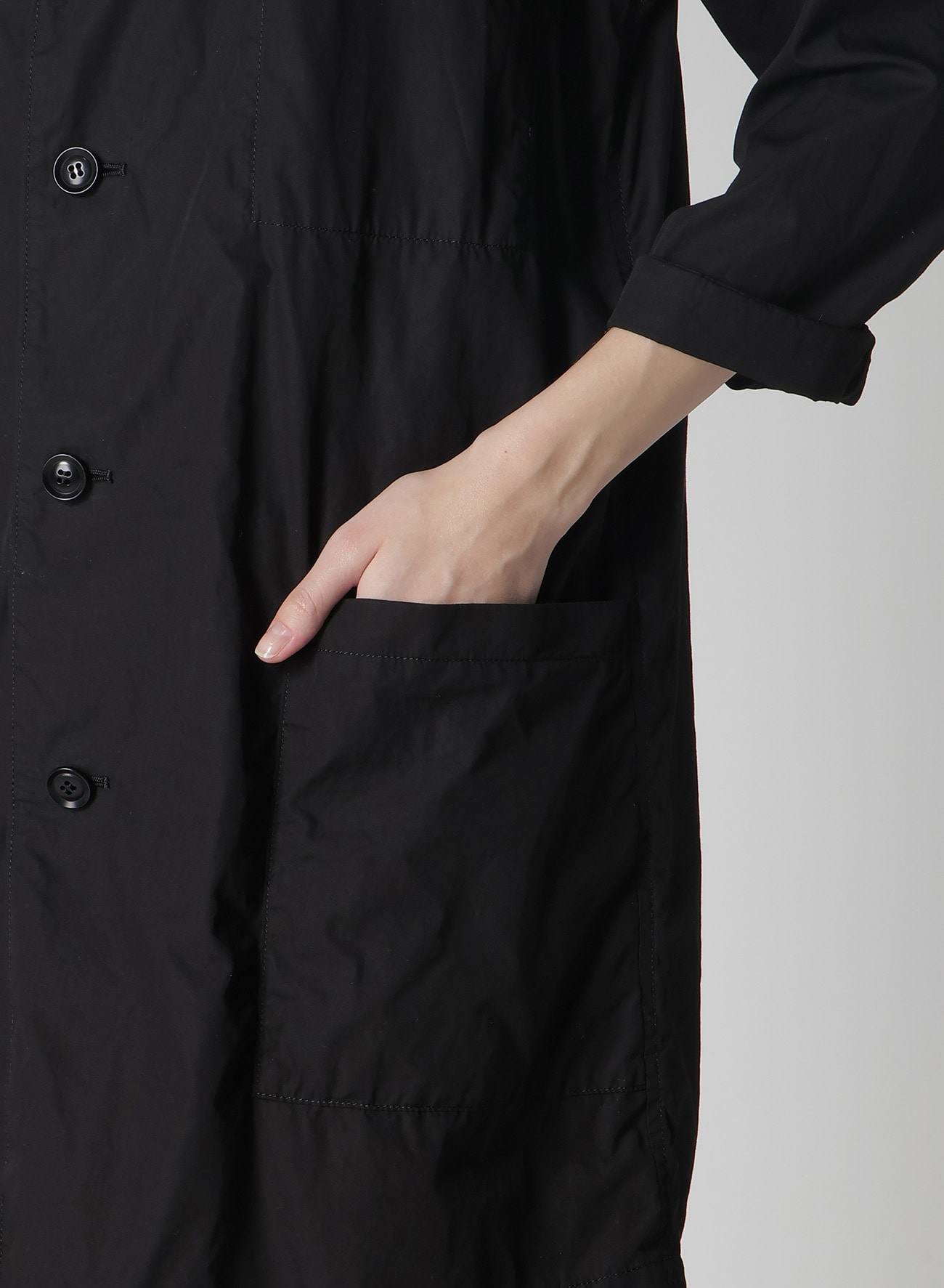 COTTON BROAD GARMENT DYEING 3/4 SLEEVE JACKET