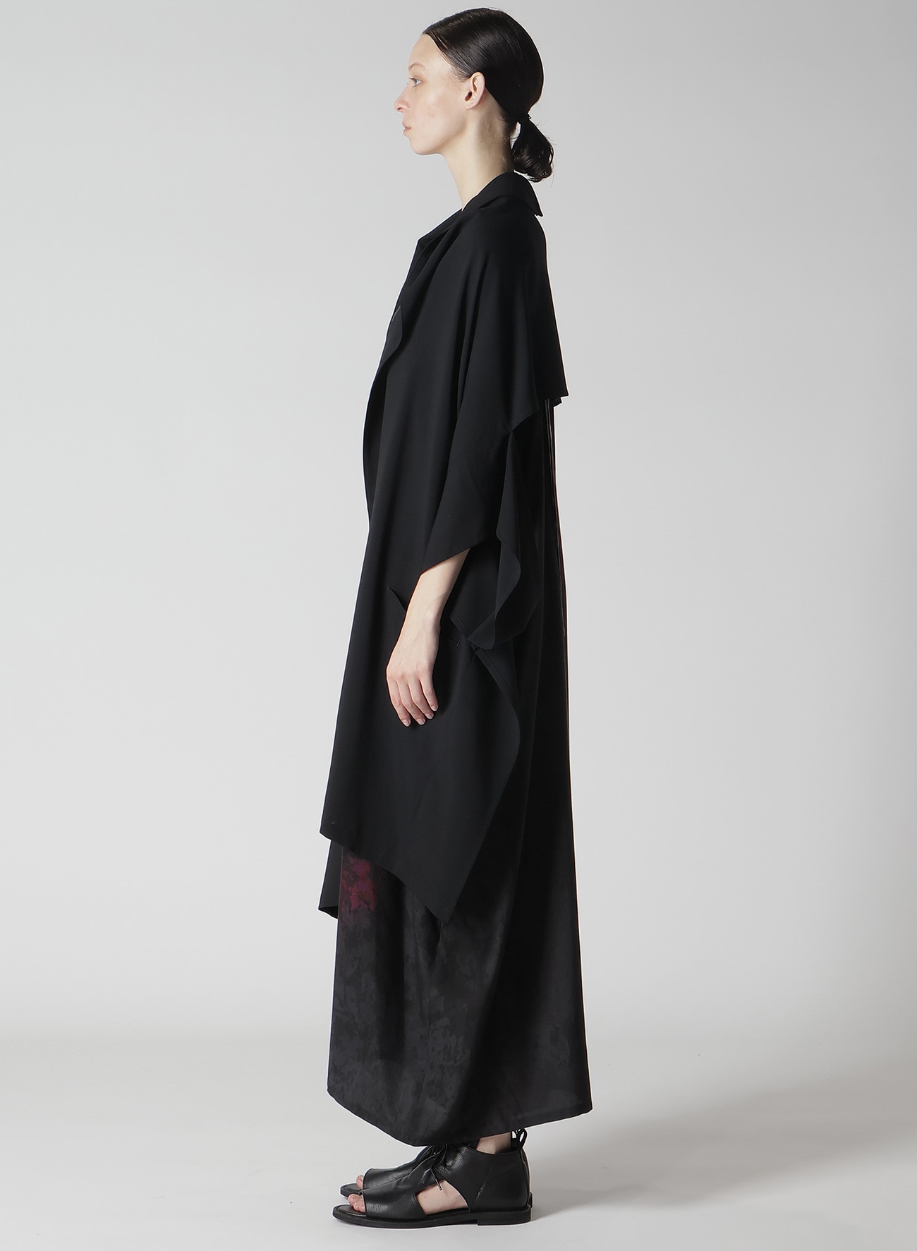 HARD-TWISTED LAWN KIMONO JACKET