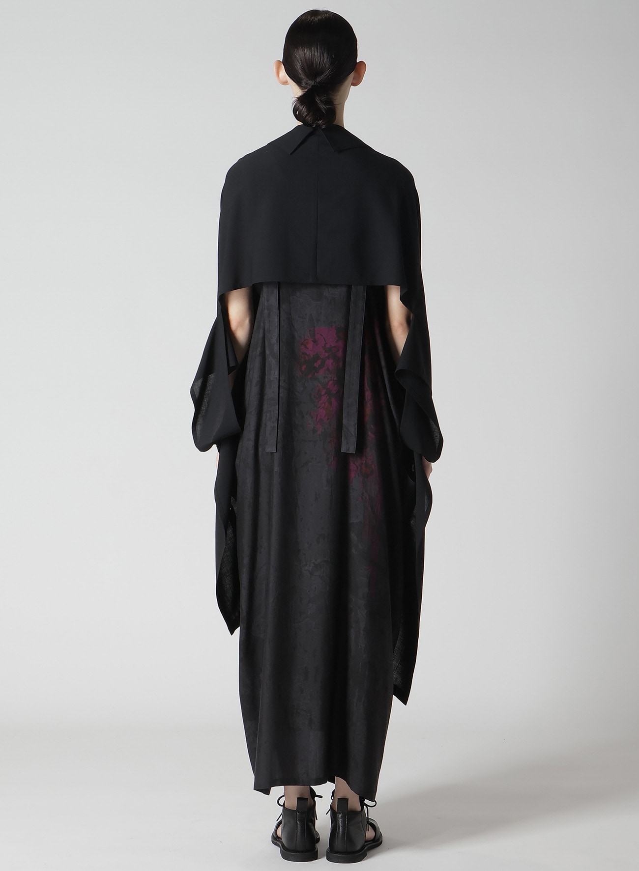 HARD-TWISTED LAWN KIMONO JACKET