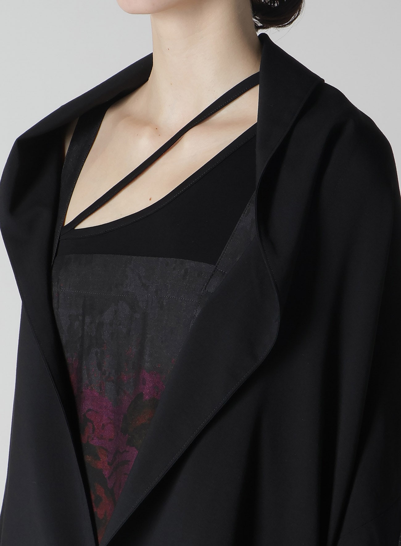 HARD-TWISTED LAWN KIMONO JACKET