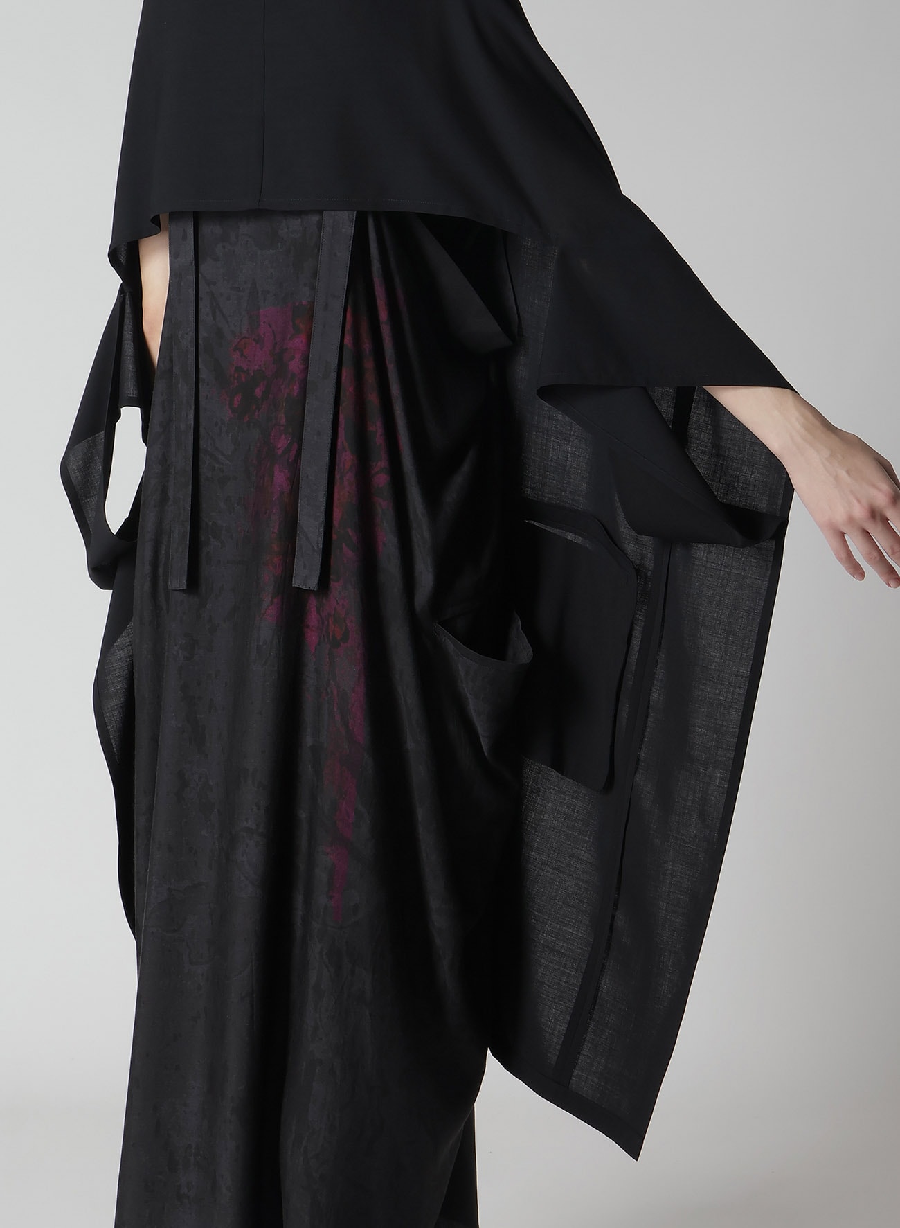 HARD-TWISTED LAWN KIMONO JACKET