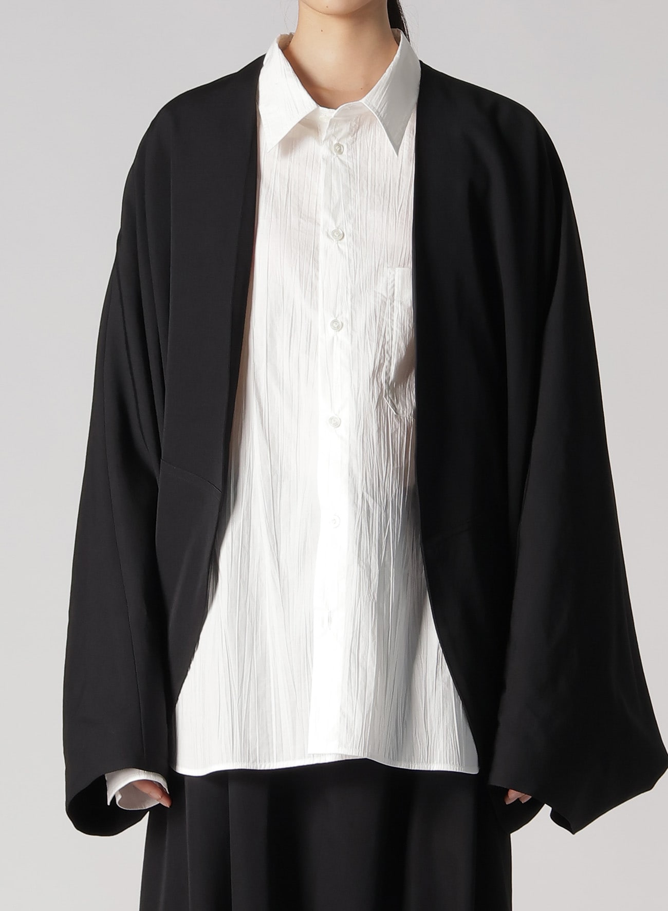 WOOL GABARDINE DOLMAN SLEEVE JACKET