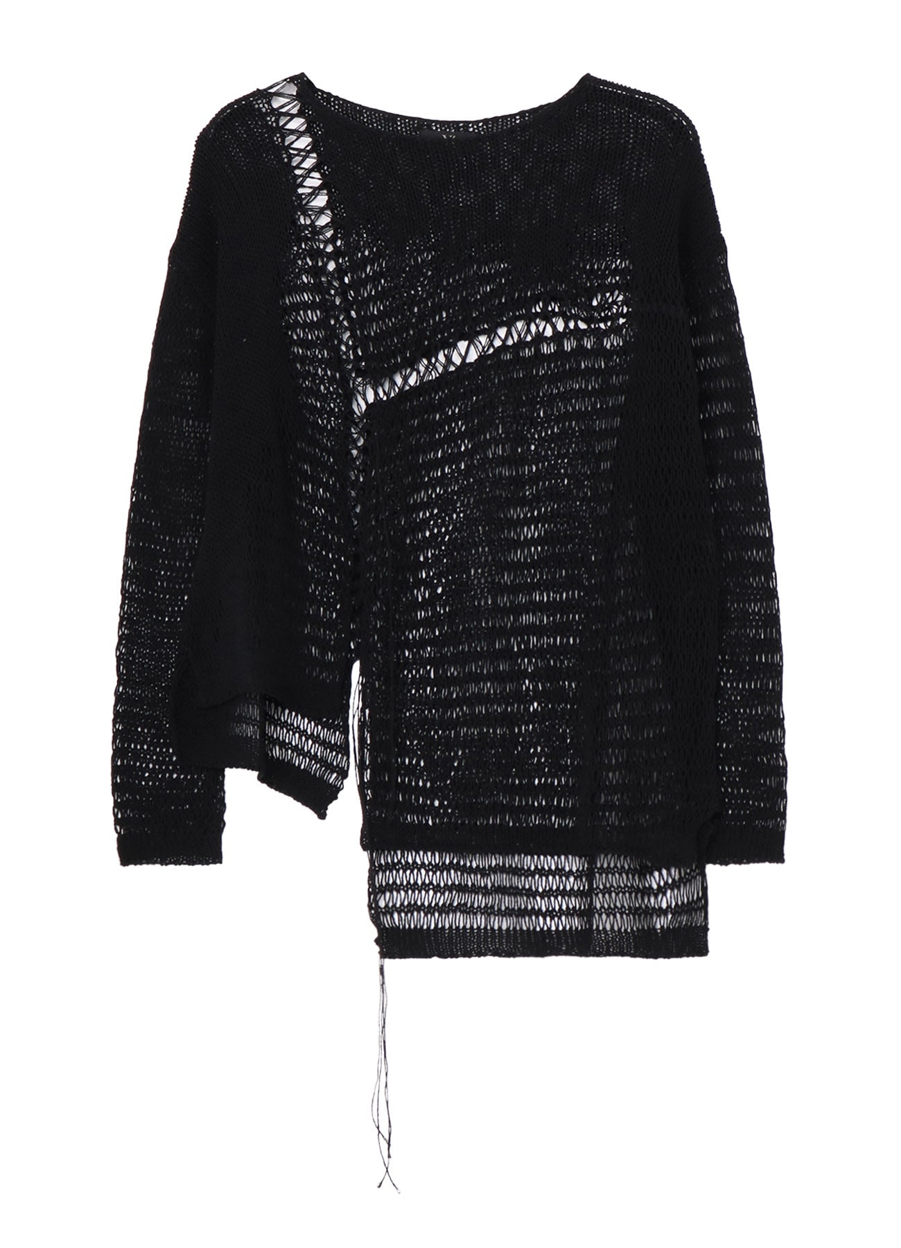 DAMAGE PROCESSED ASYMMETRIC LONG SLEEVE KNIT