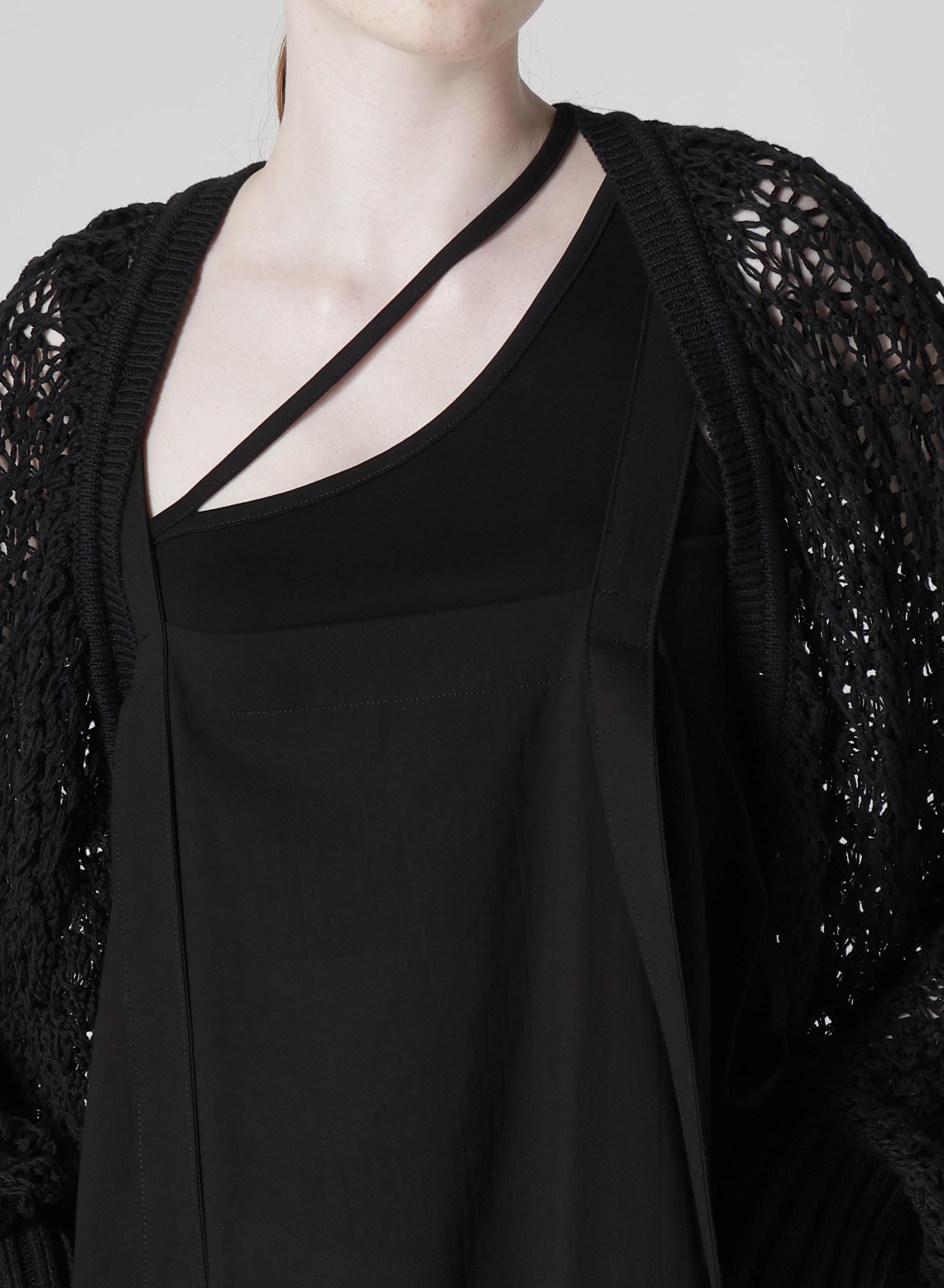 OPENWORK DESIGN BOLERO WITH STRING