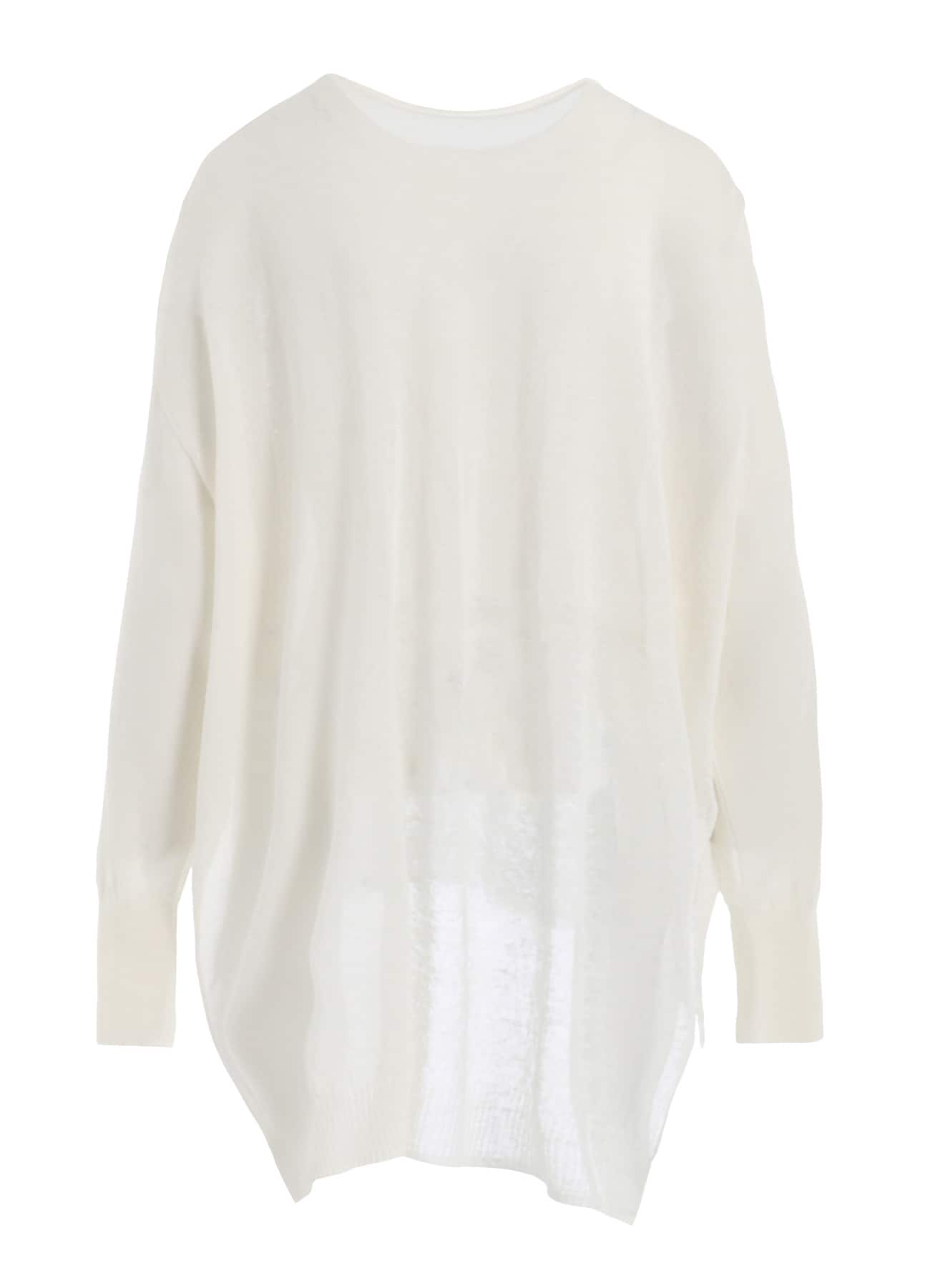 MULTI MATERIAL SHEER JERSEY LOOSE BIG PULLOVER