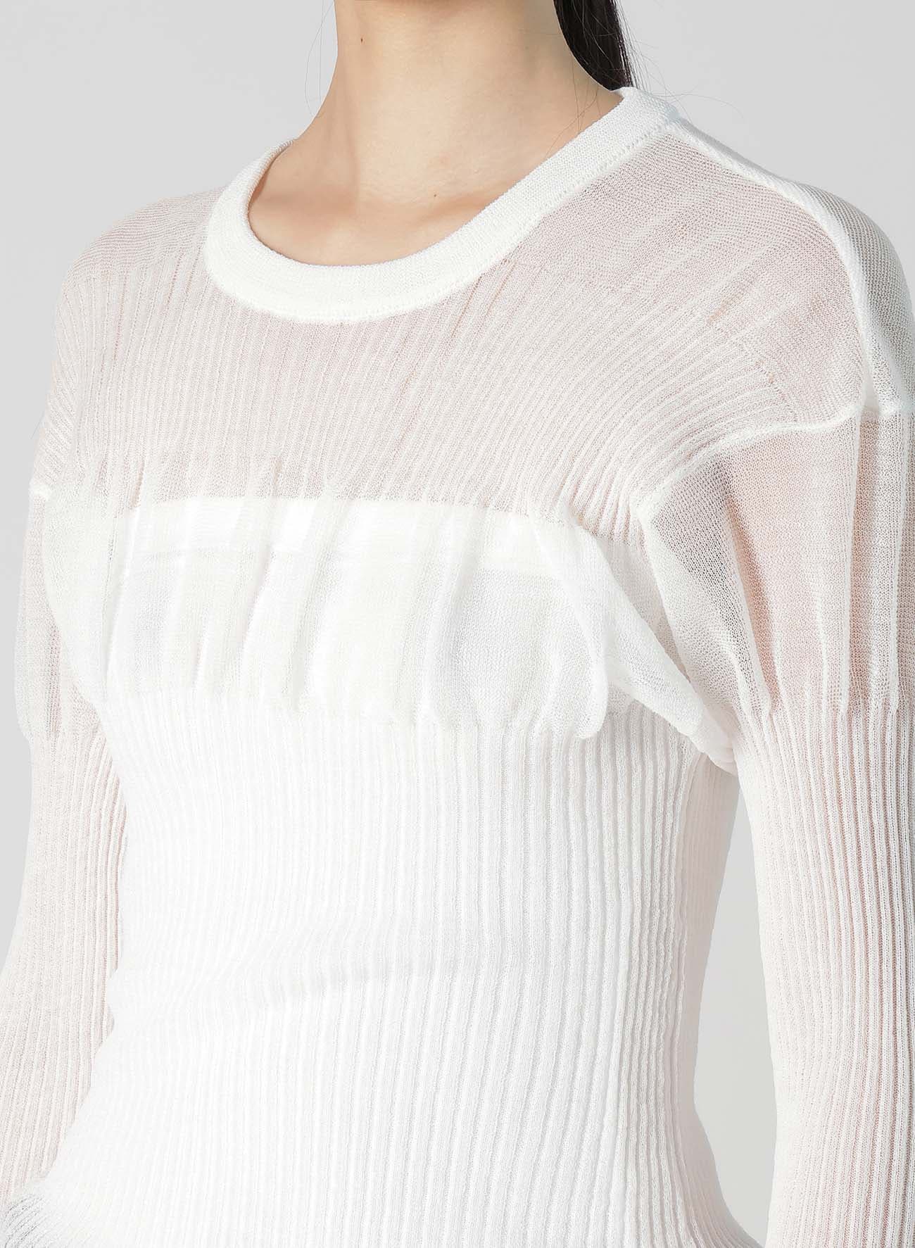 【2/5 12:00 Release】SHEER RIBBED KNIT