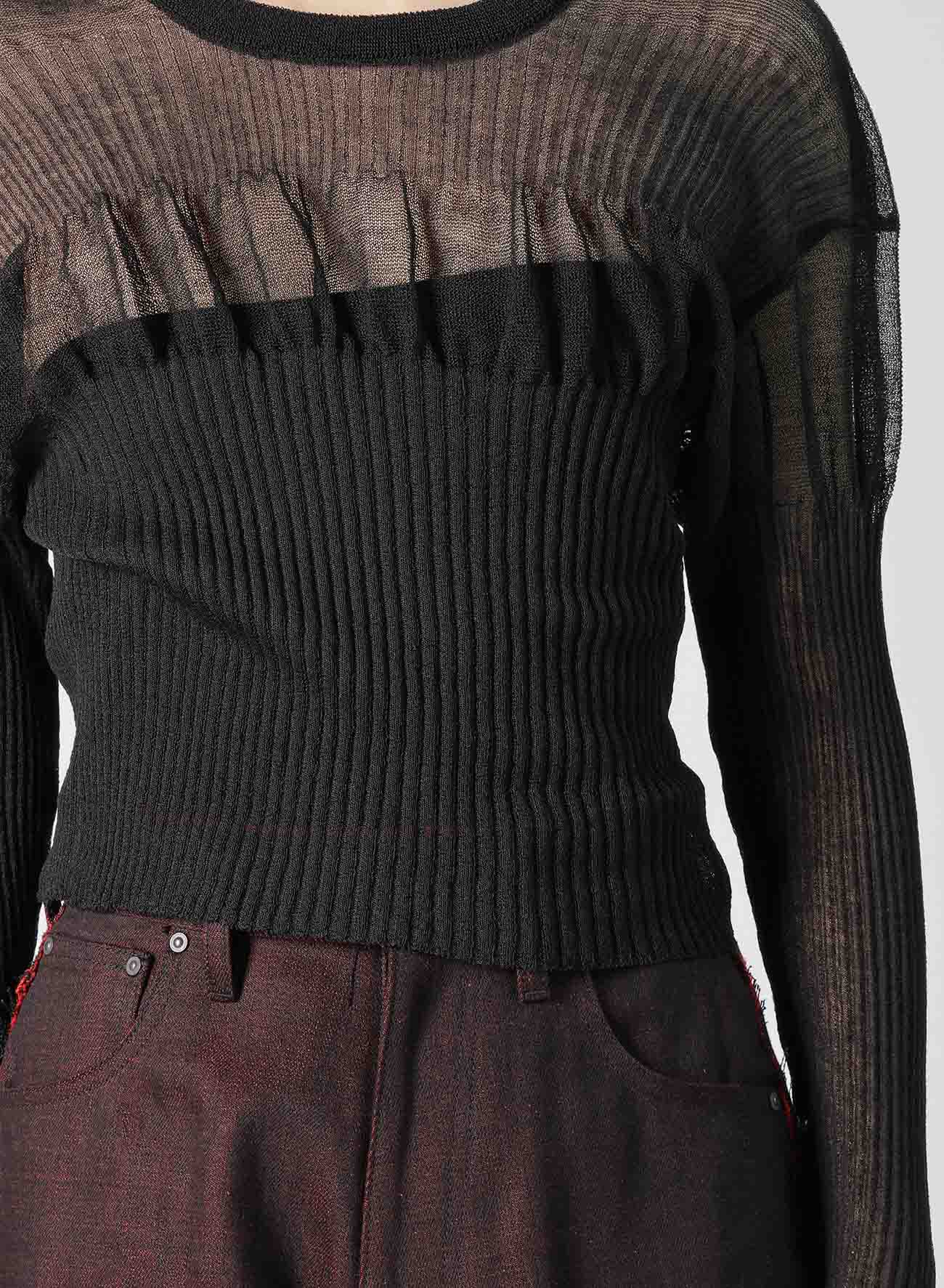 【2/5 12:00 Release】SHEER RIBBED KNIT