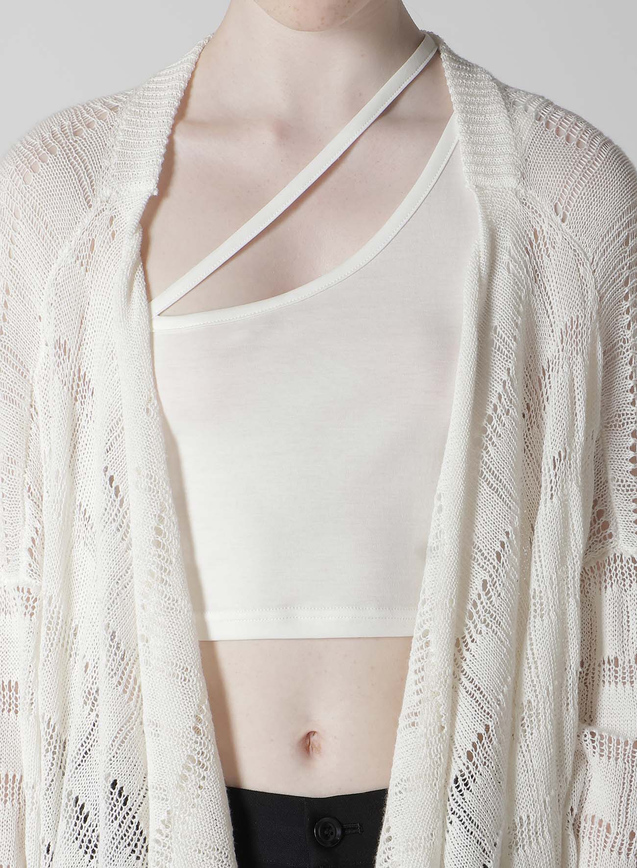 7G2P OPENWORK DRAPE SHORT CARDIGAN