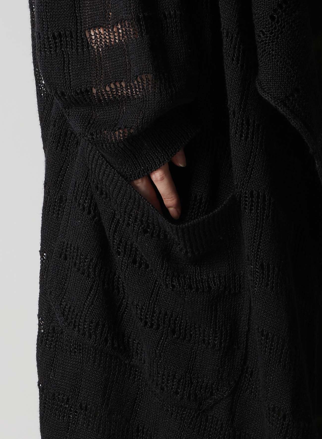 7G2P OPENWORK DRAPE LONG CARDIGAN