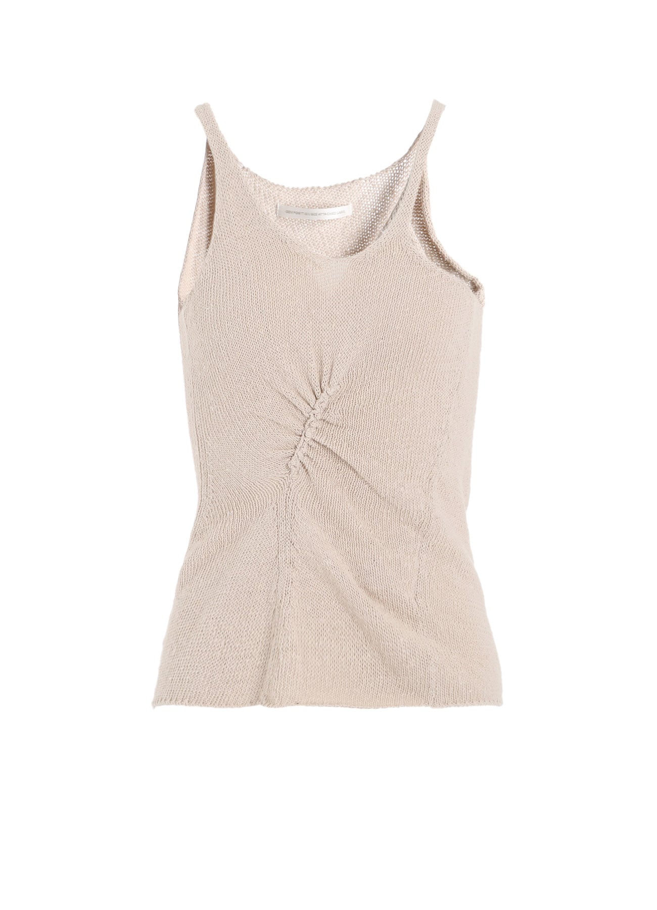 UNEVEN YARN JERSEY GATHER TANKTOP