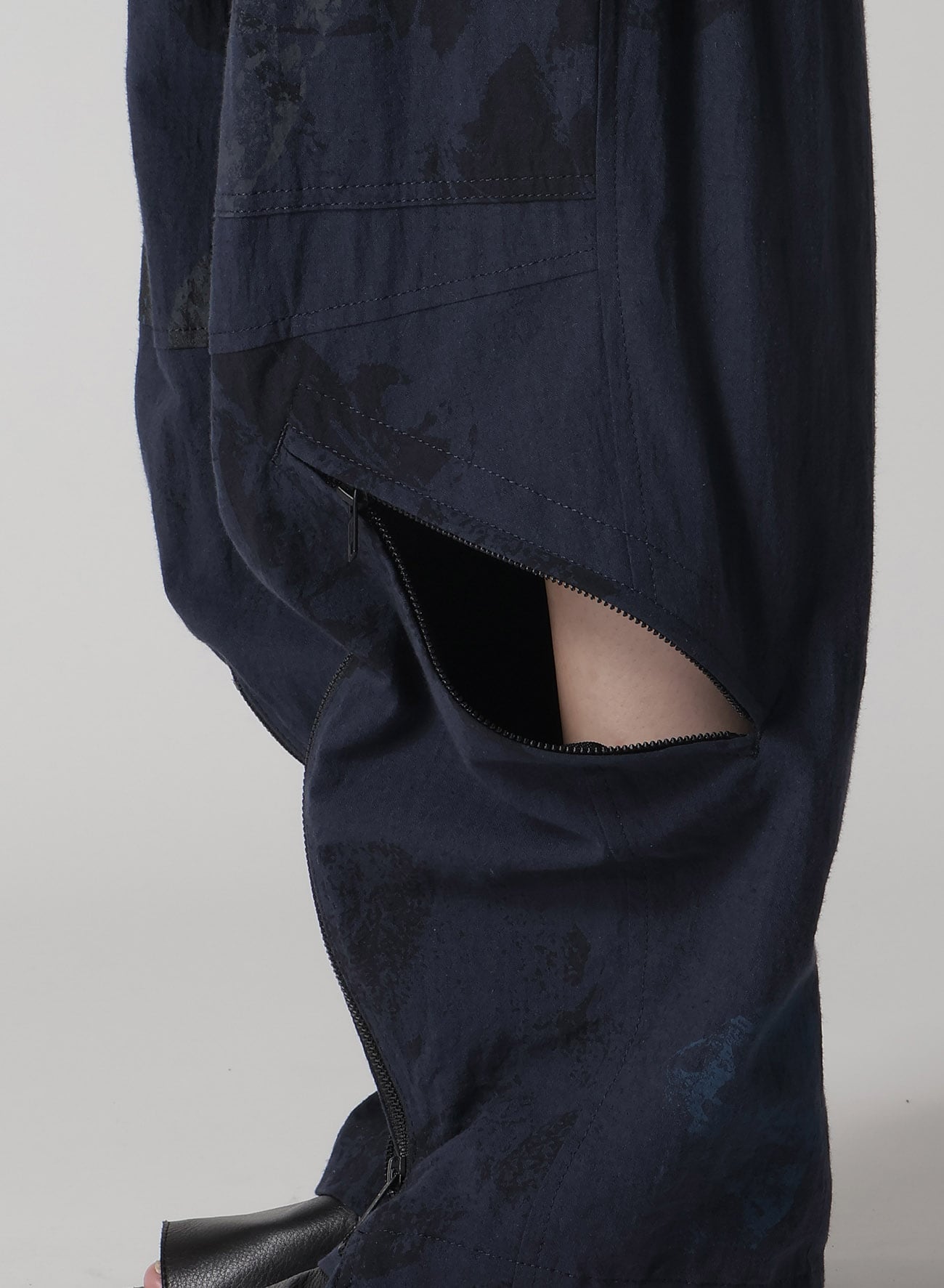 C/L POPLIN STONE DESIGN FLIGHT PANTS