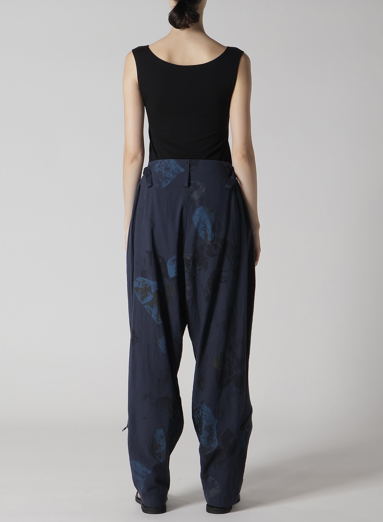 C/L POPLIN STONE DESIGN FLIGHT PANTS