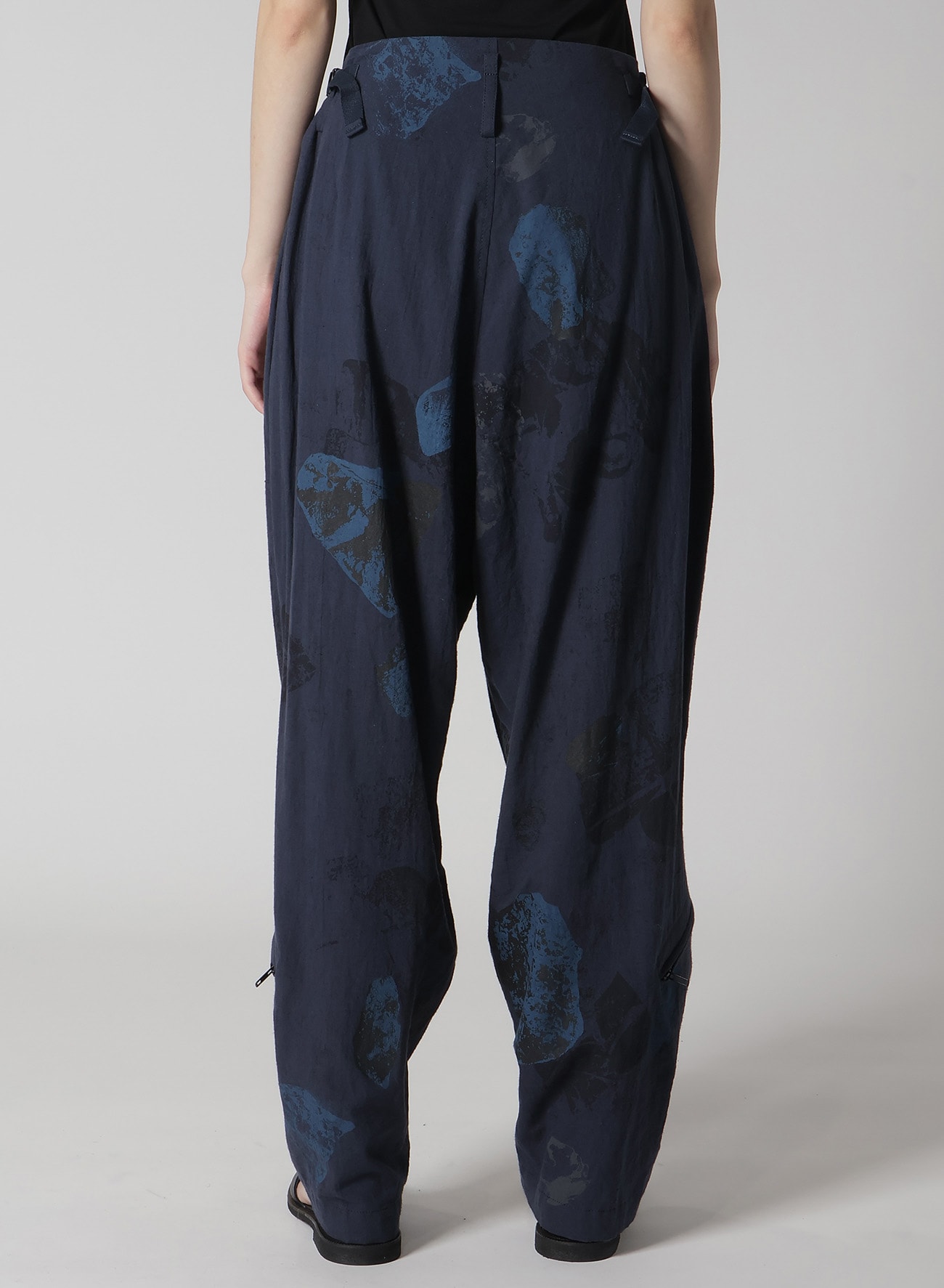 C/L POPLIN STONE DESIGN FLIGHT PANTS