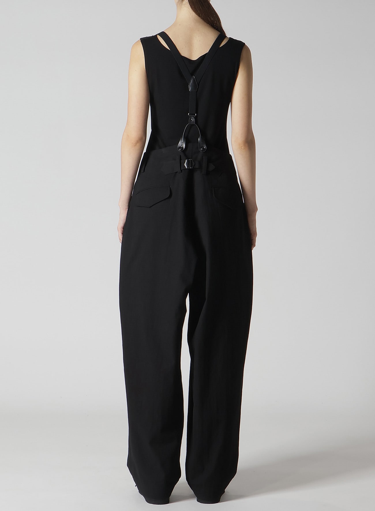 COTTON TWILL SUSPENDER PANTS