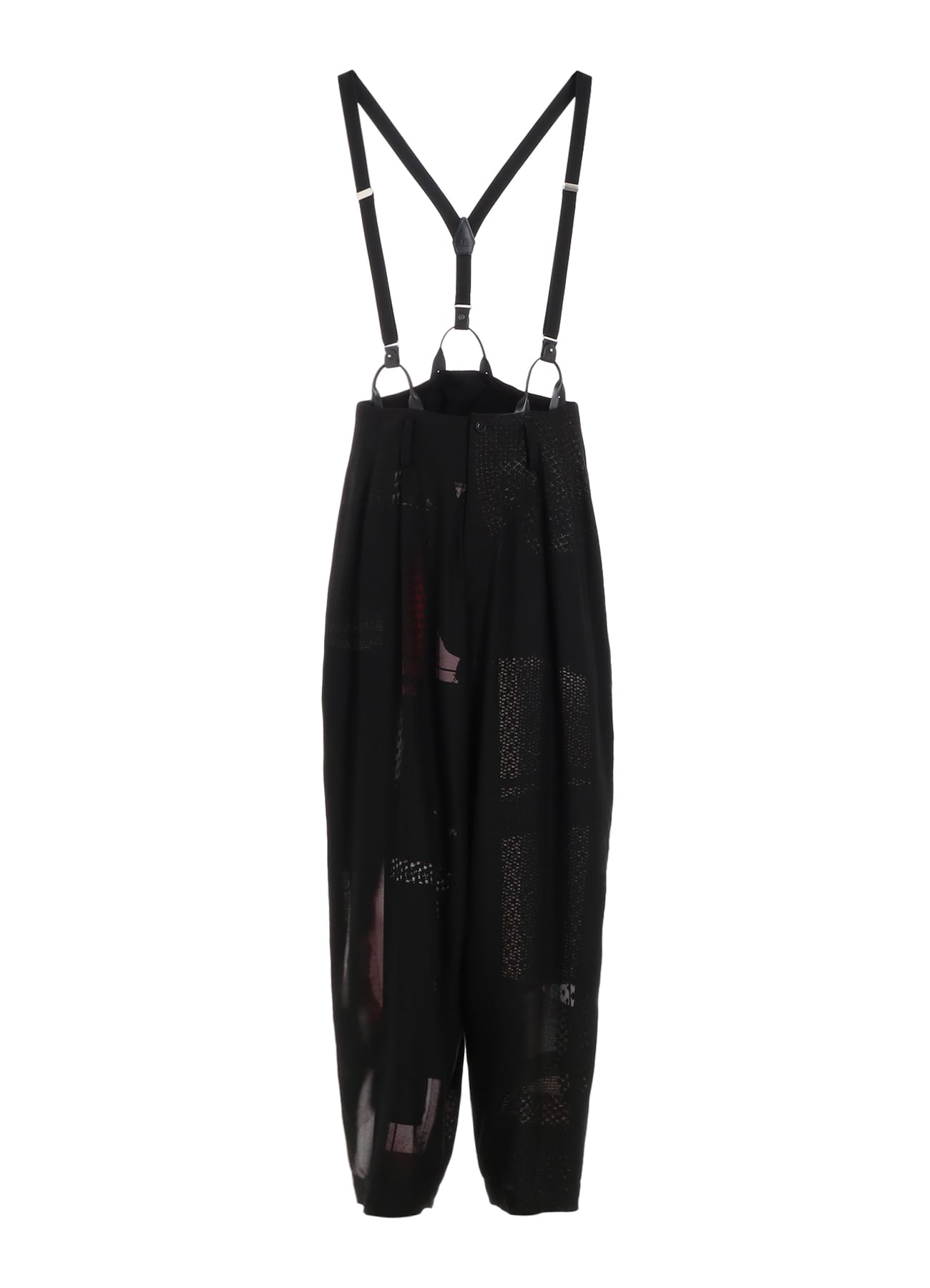 CU/DUNGAREE TWILL DARK NEON PRINT SUSPENDER PANTS