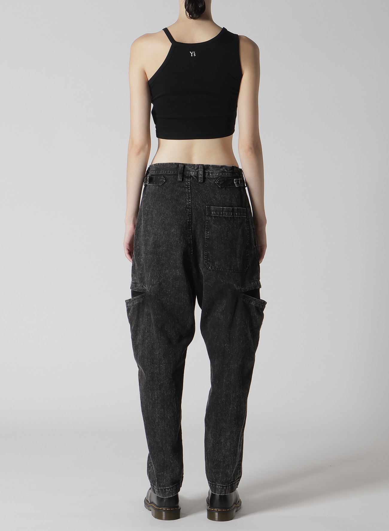 8OZ BLEACHED DENIM TAPERED PANTS