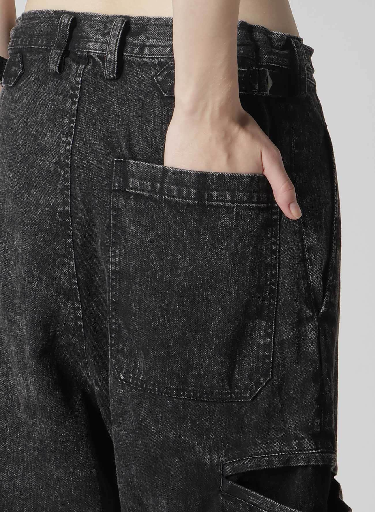 8OZ BLEACHED DENIM TAPERED PANTS